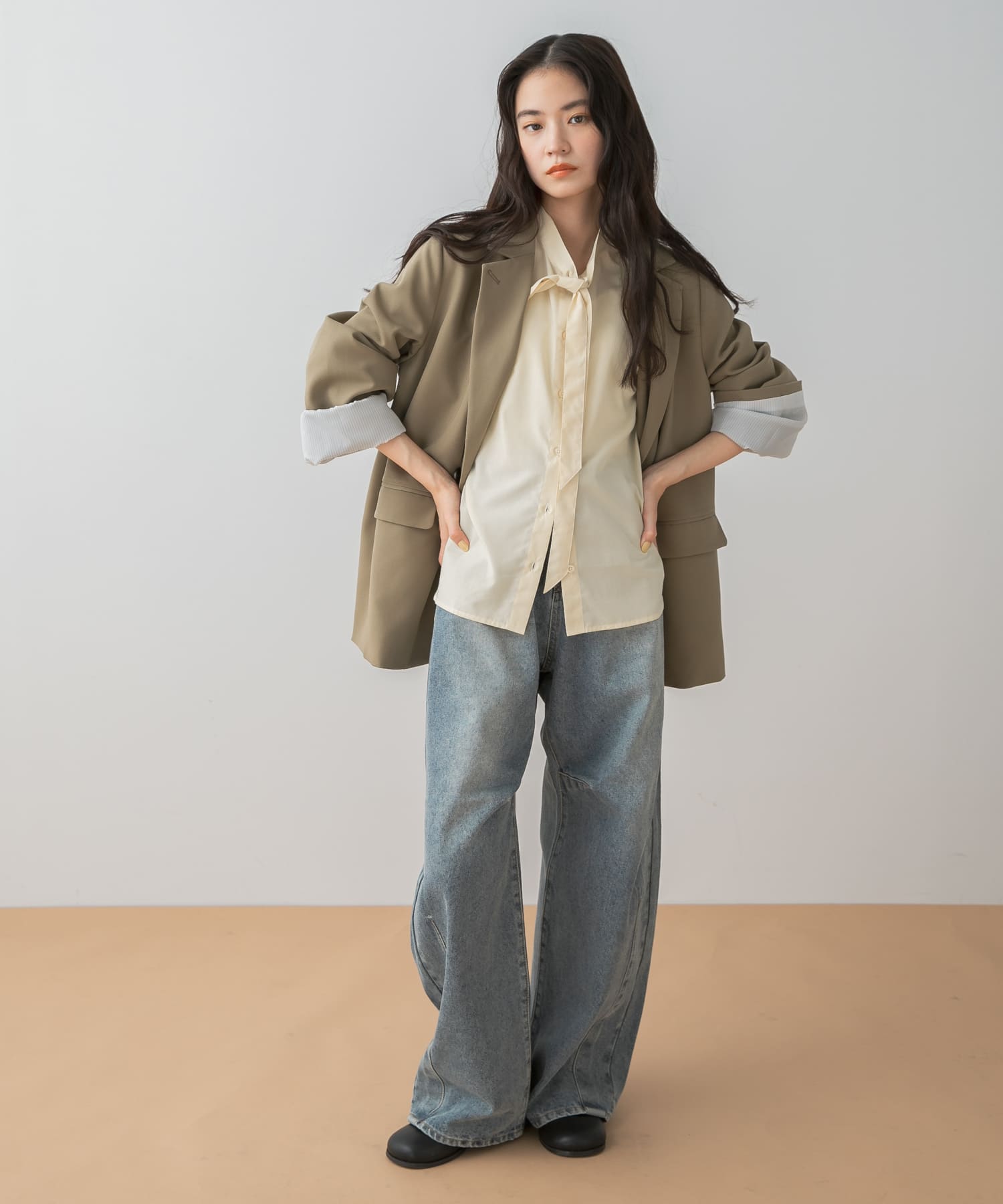 身長：160cm サイズ：one