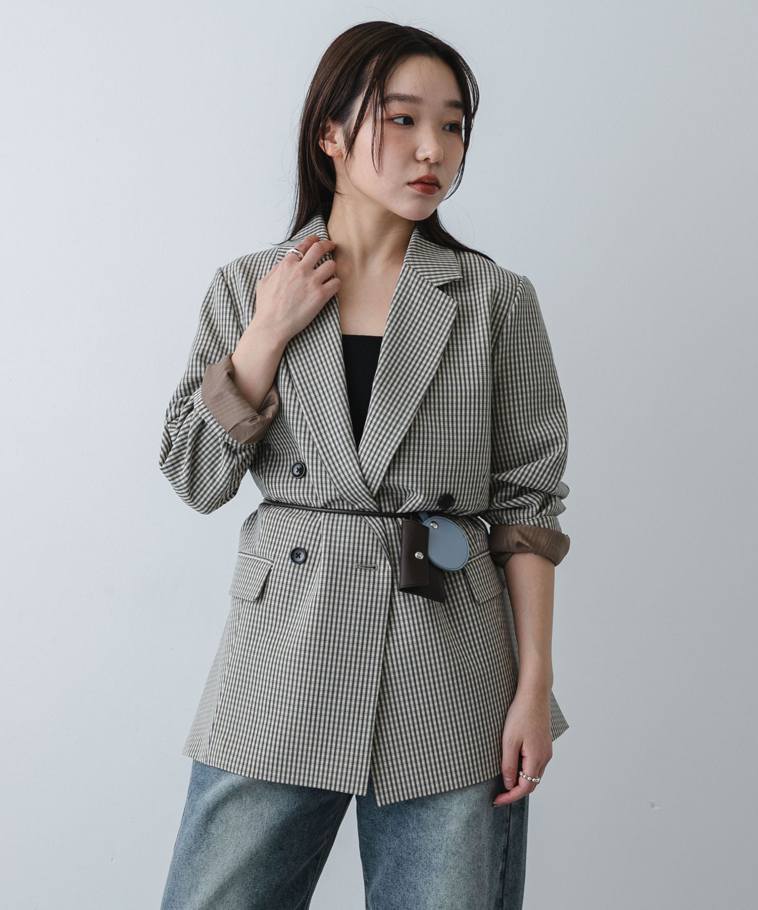 身長：158cm サイズ：one