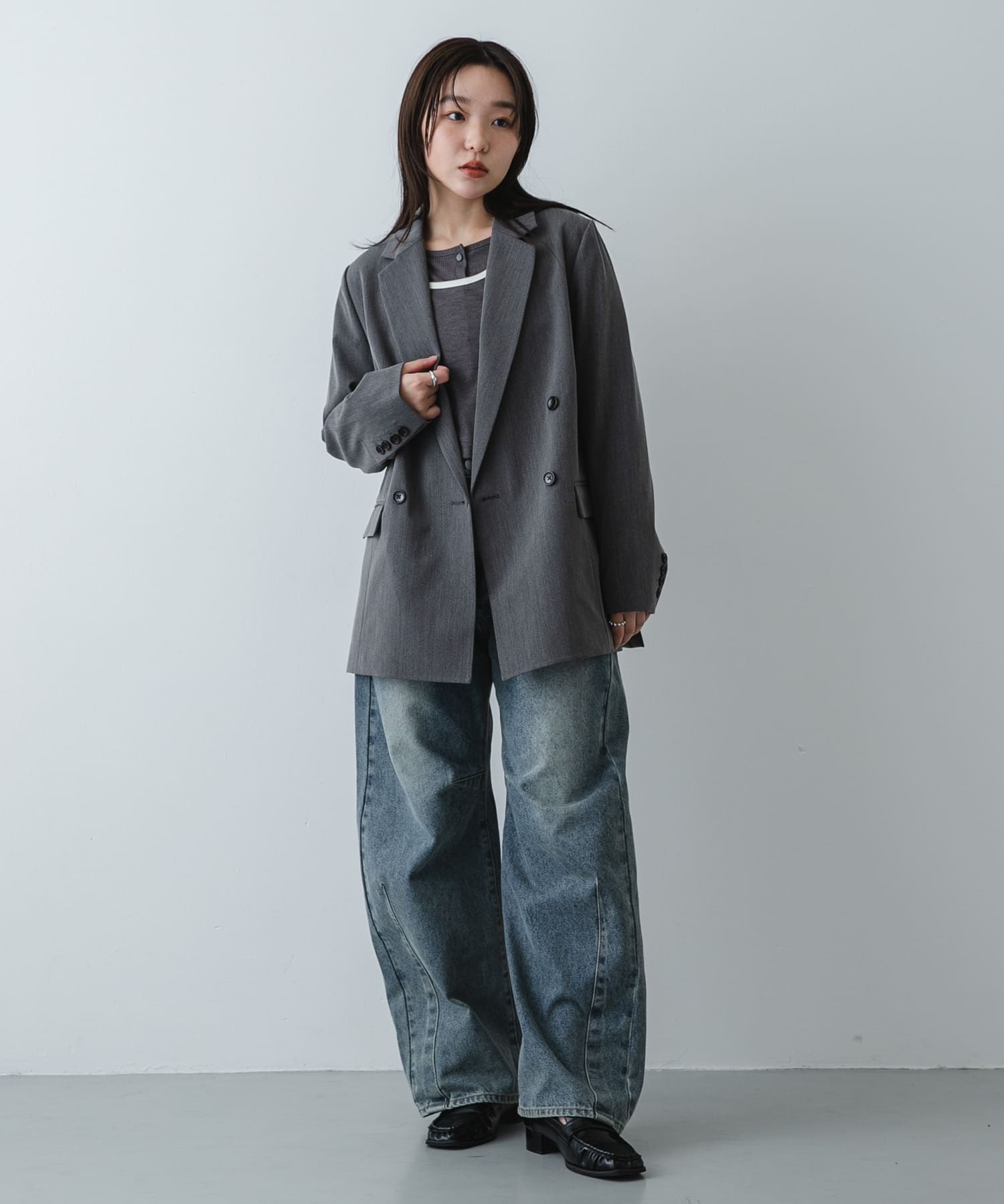 身長：158cm サイズ：one