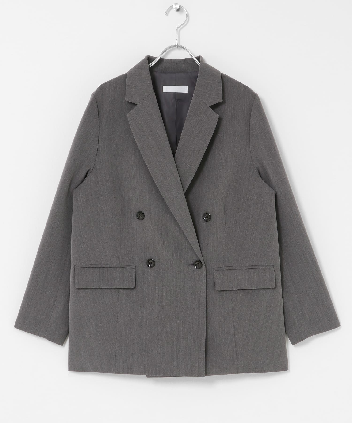 『イージーケア』ダブルテーラードジャケット GRAY One