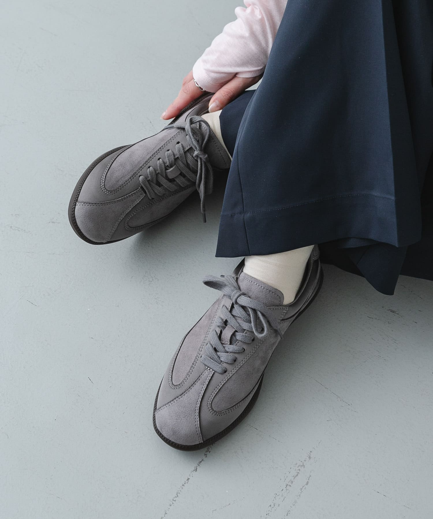 『抗菌/消臭』コンビジャーマントレーナースニーカー GRAY S