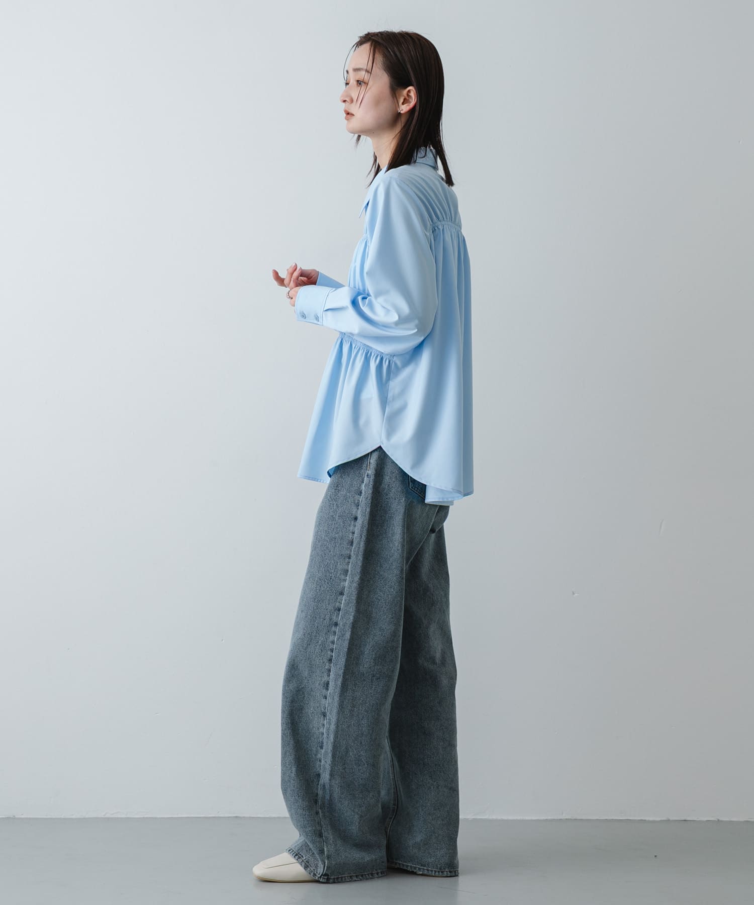 クロスベルトローファーパンプス GREIGE S