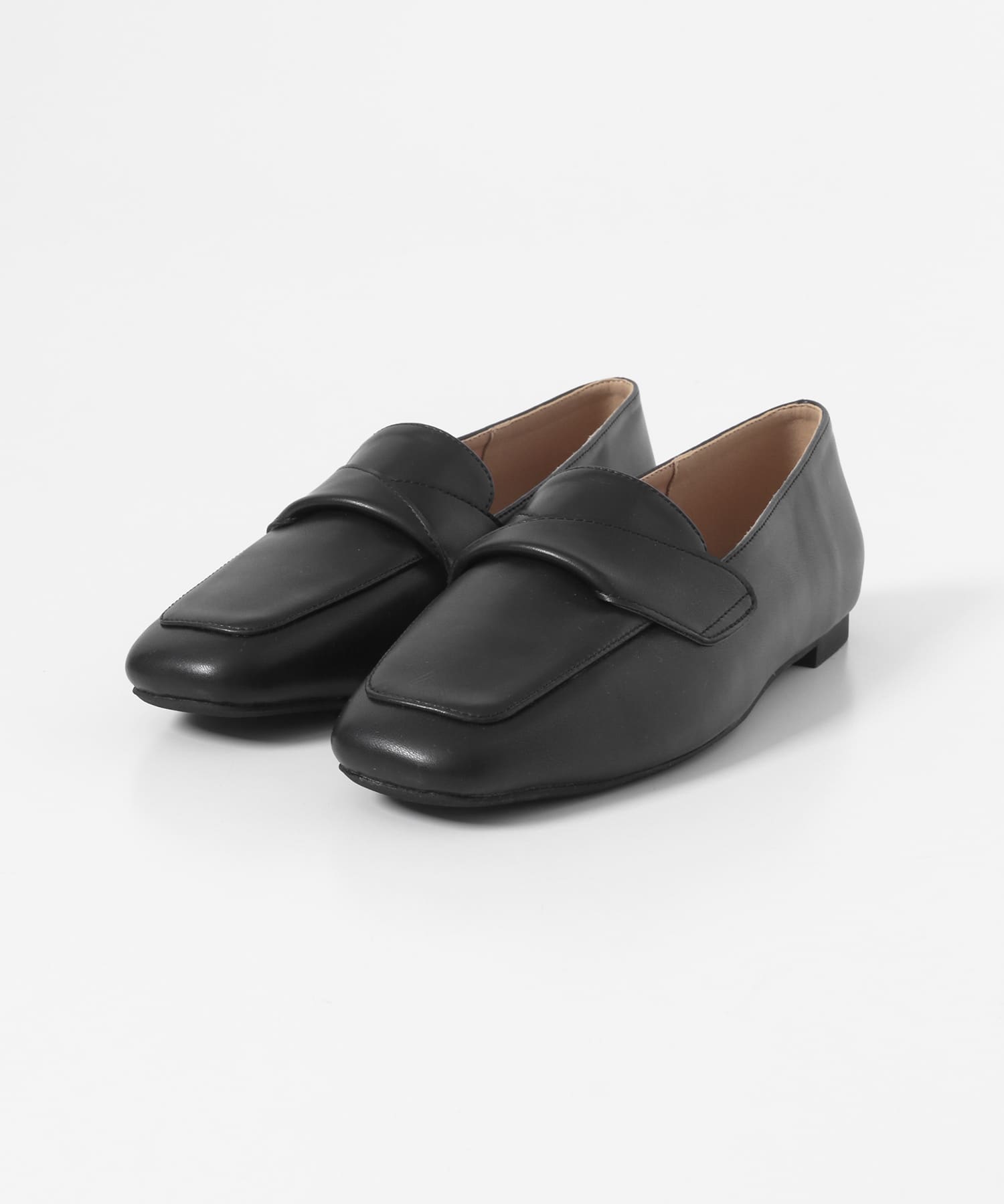 クロスベルトローファーパンプス BLACK S