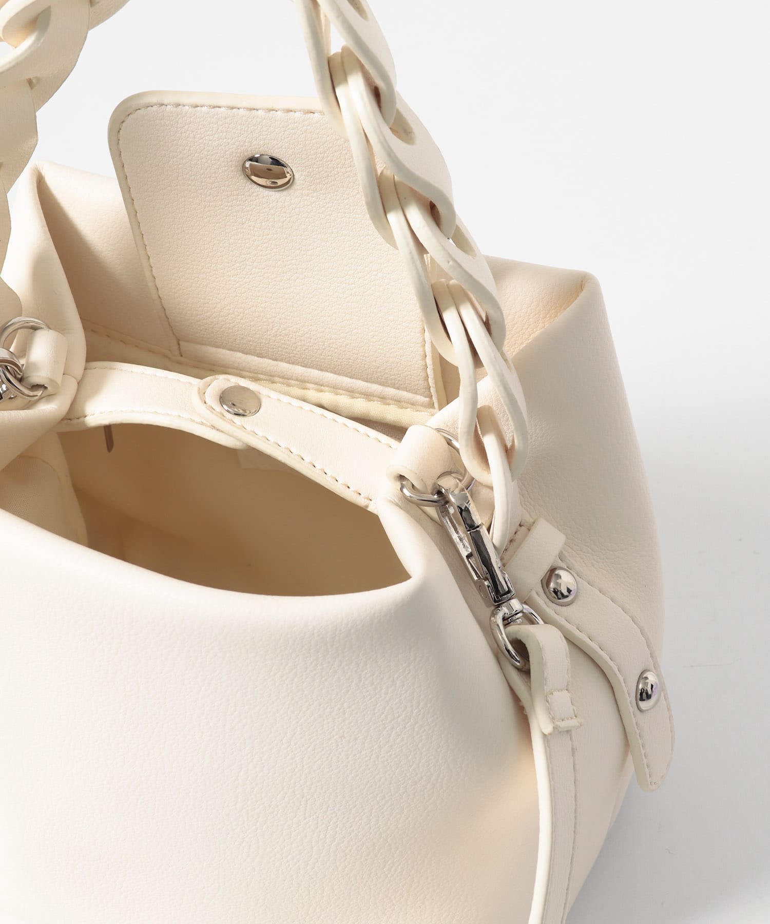 チェーンハンドルパフバッグ IVORY One