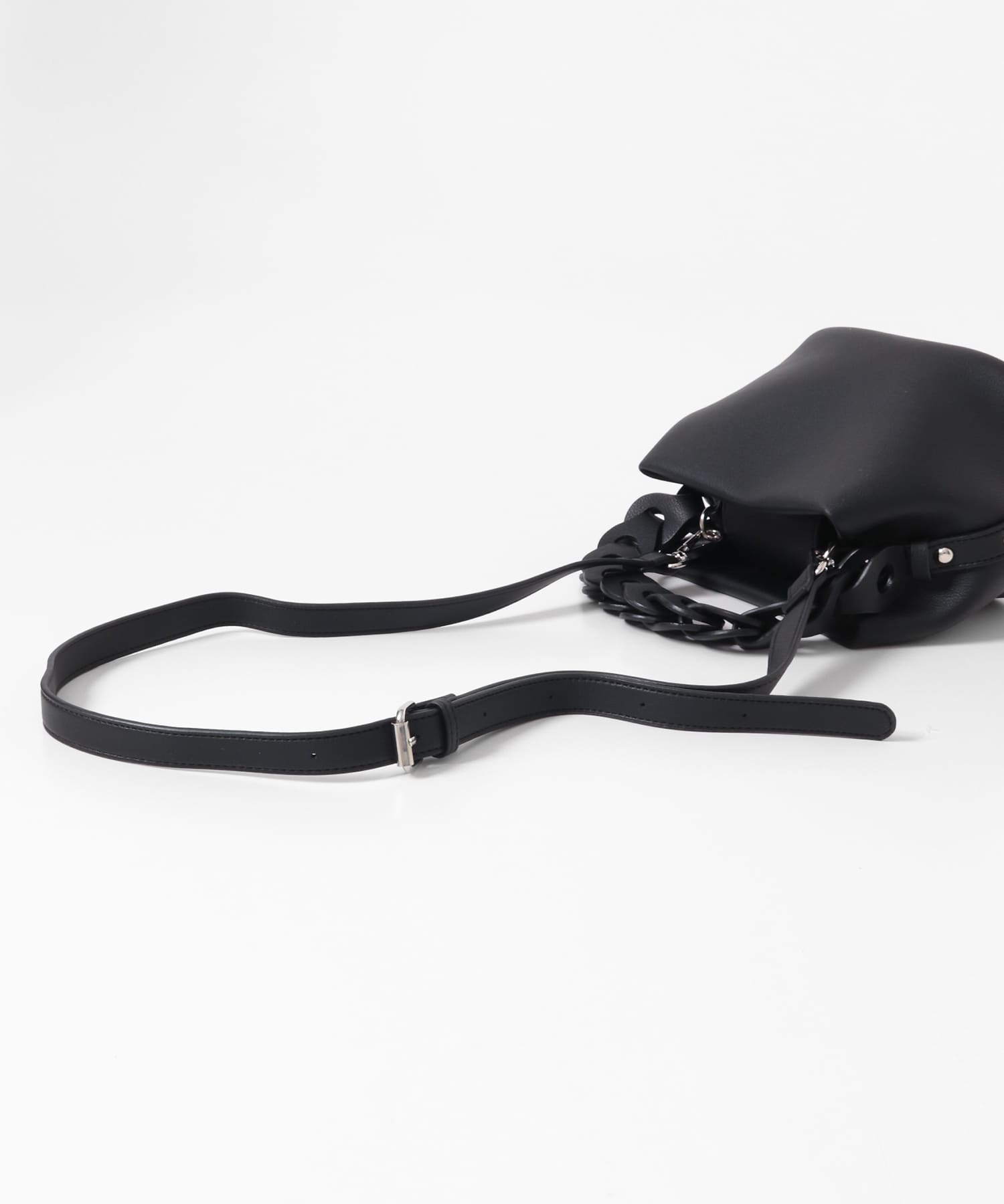チェーンハンドルパフバッグ BLACK One
