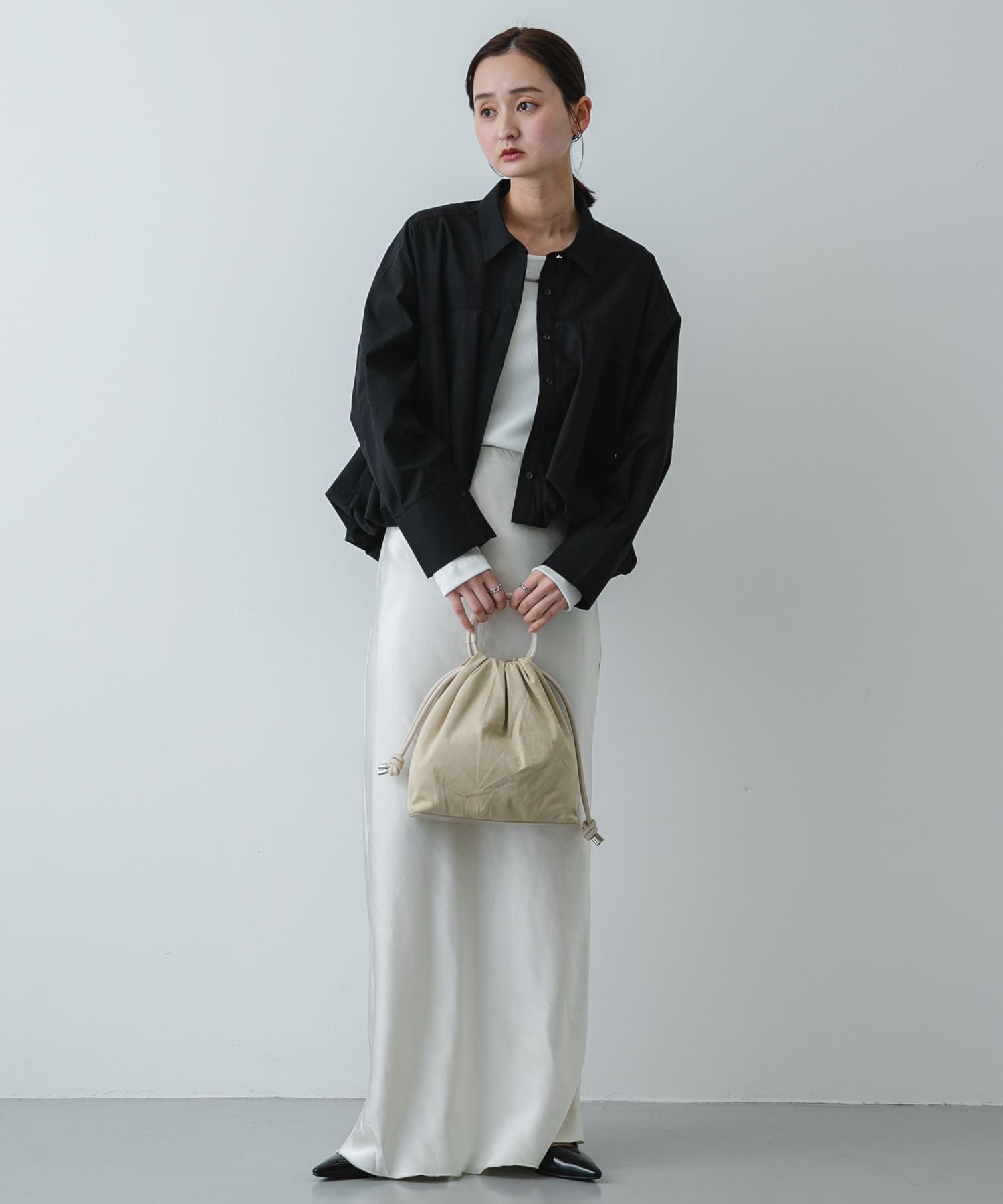 マチツキキンチャクバッグ BEIGE One