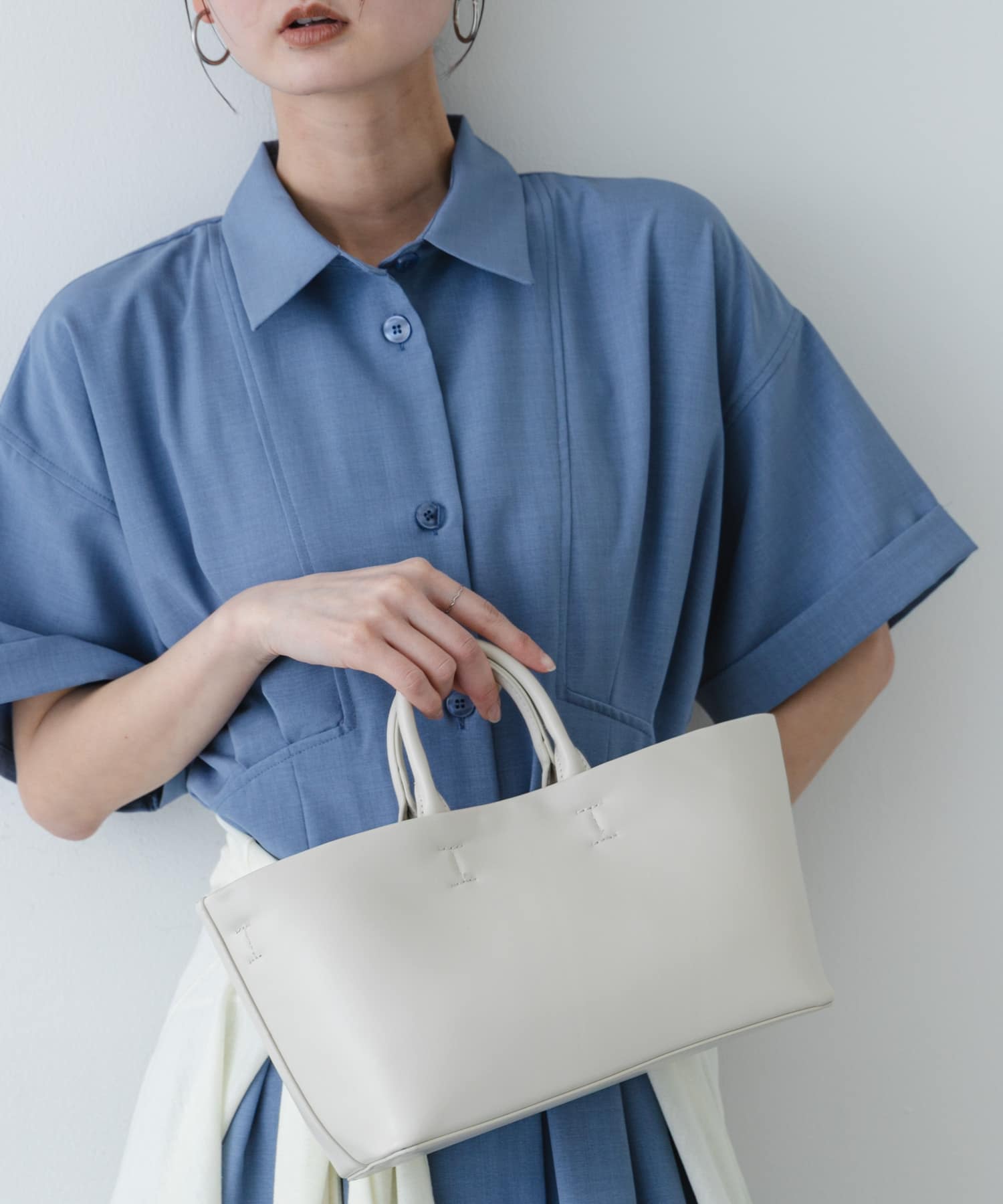 ボックストートバッグ IVORY One