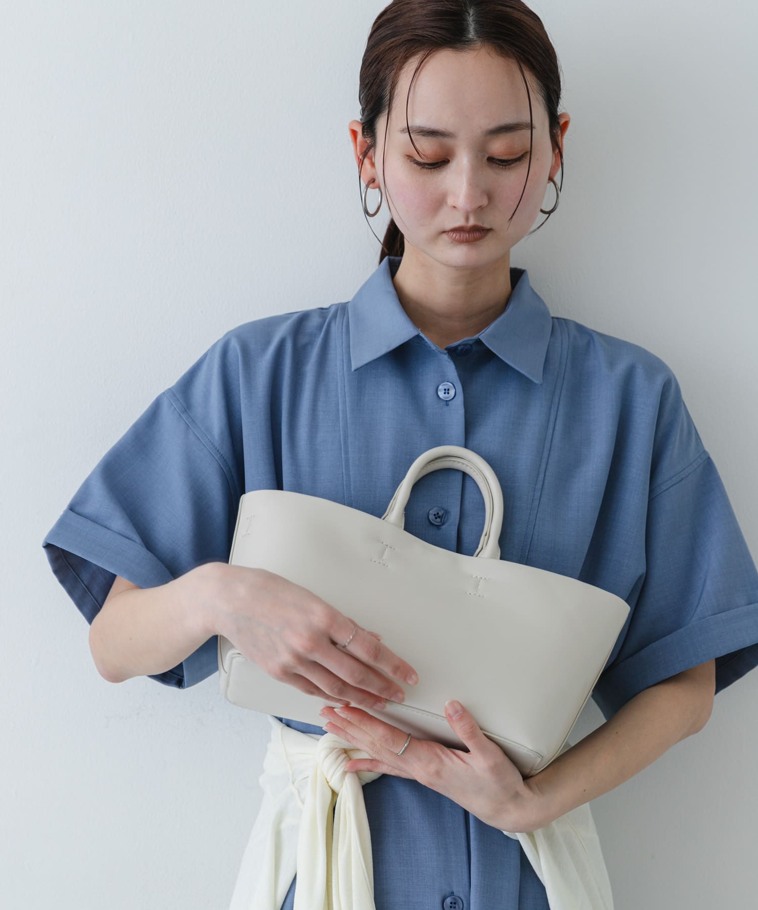 ボックストートバッグ IVORY One