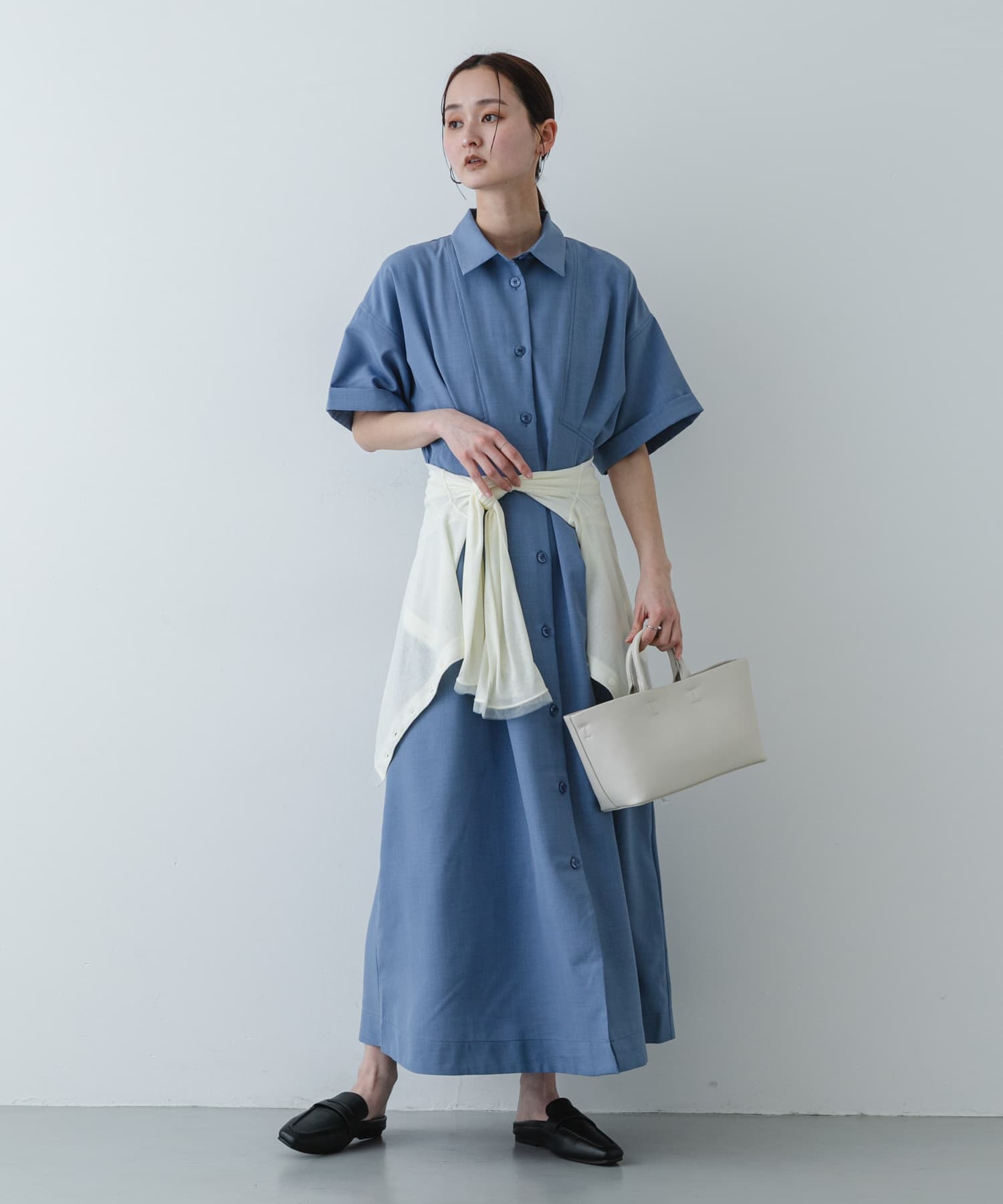 ボックストートバッグ IVORY One