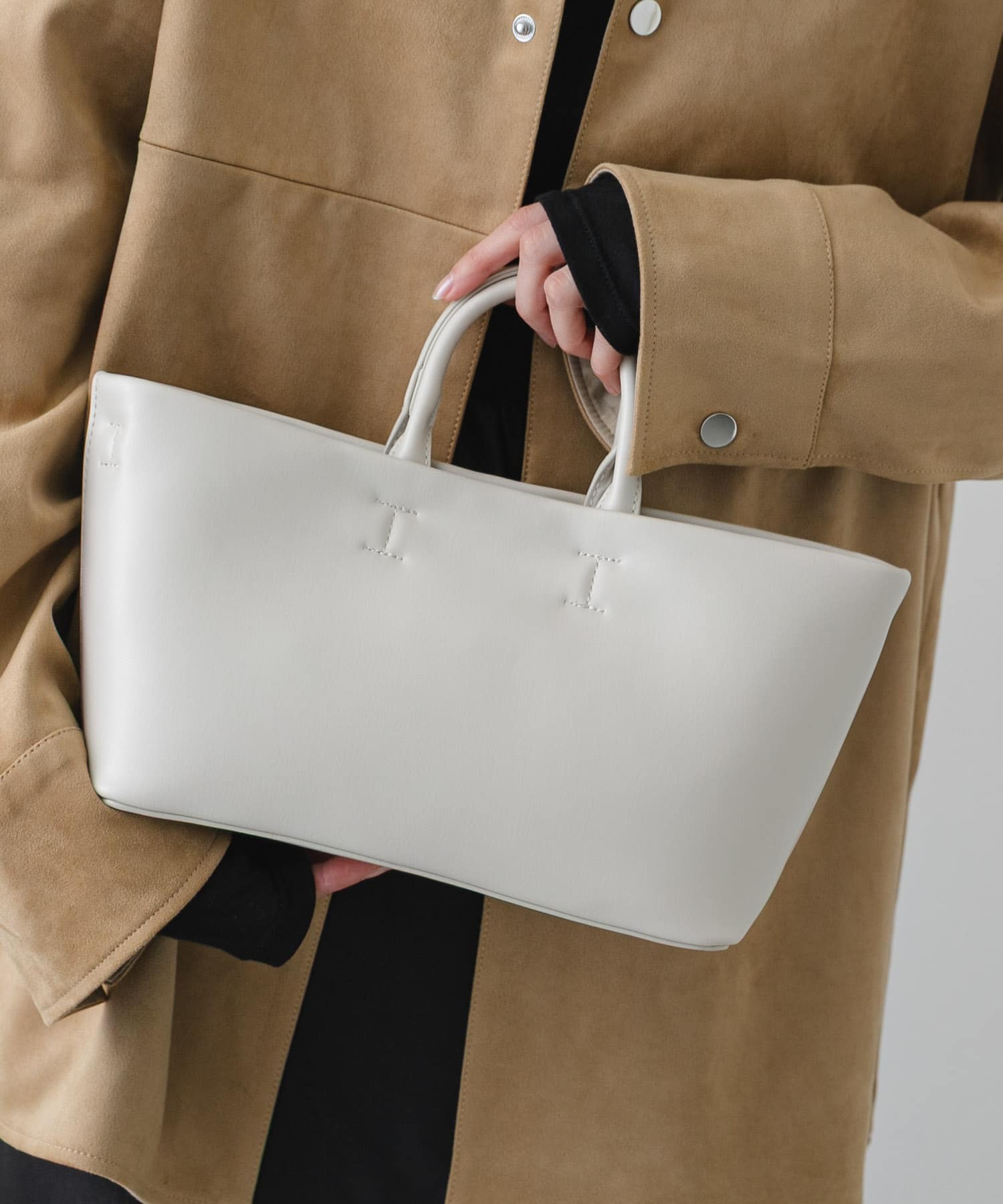 ボックストートバッグ IVORY One