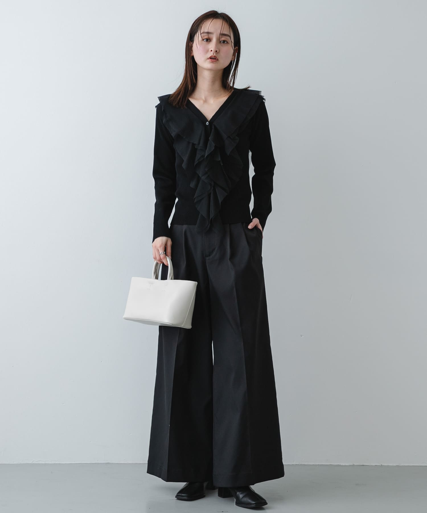 ボックストートバッグ IVORY One