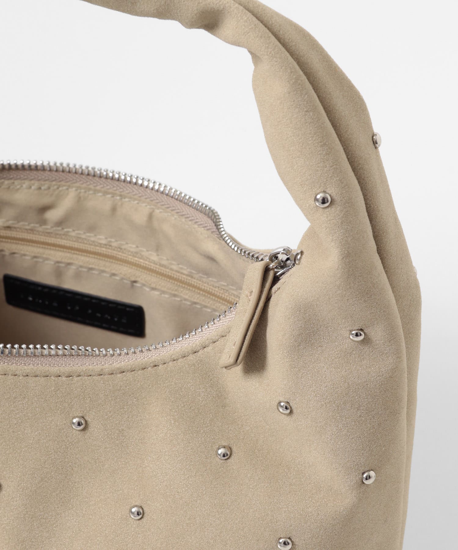 スタッズラウンドバッグ GREIGE One