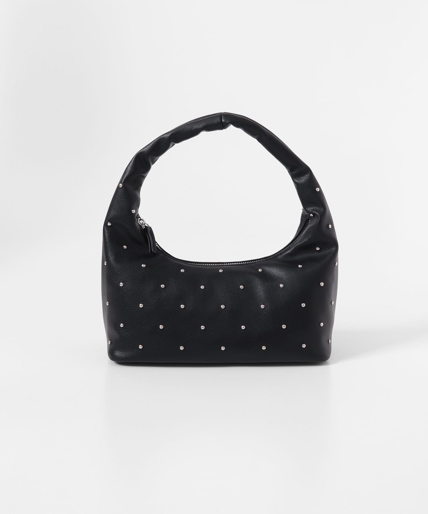 スタッズラウンドバッグ BLACK One