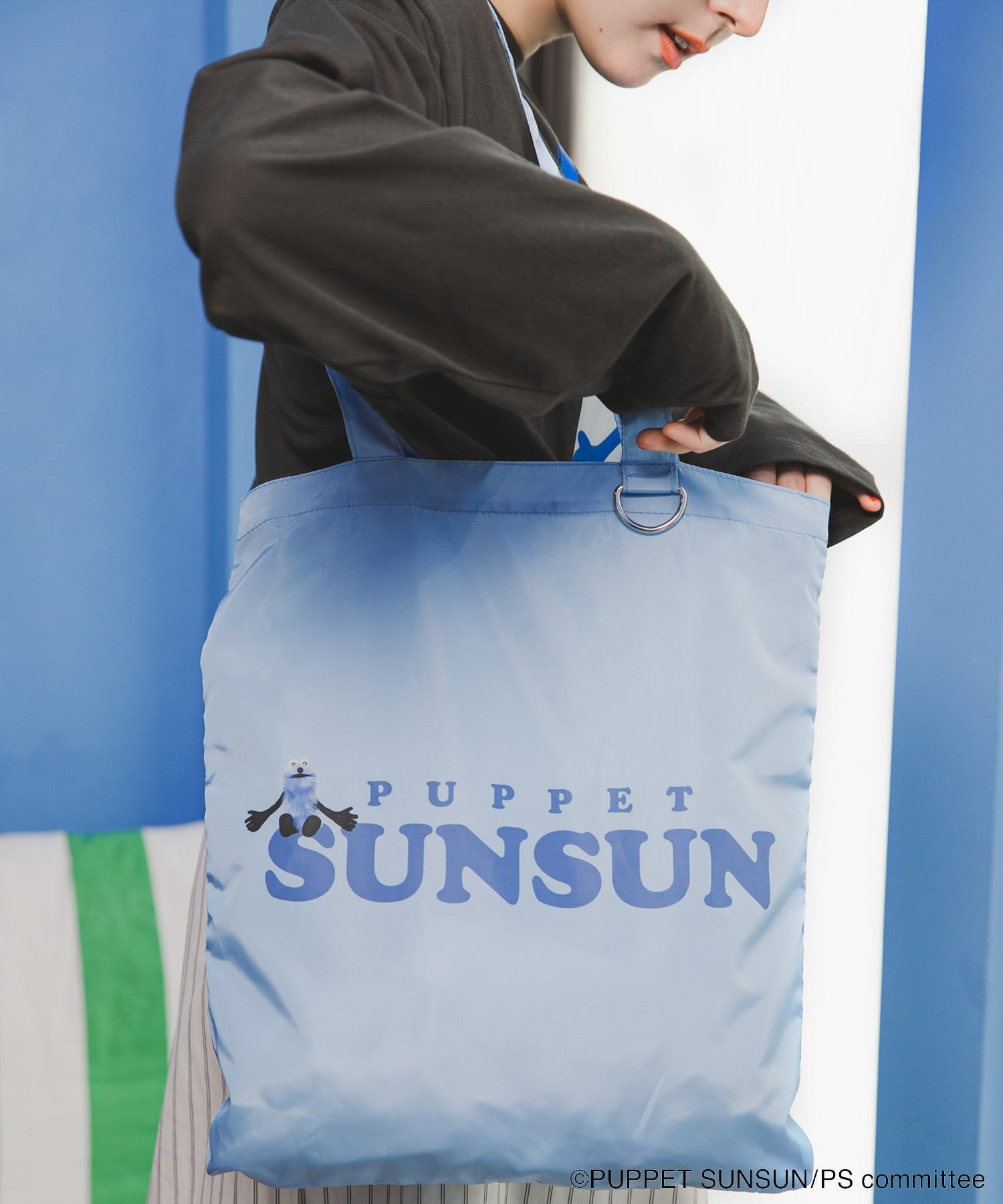 『別注』SUNSUN×SENSE OF PLACE　トートバッグ BLUE One