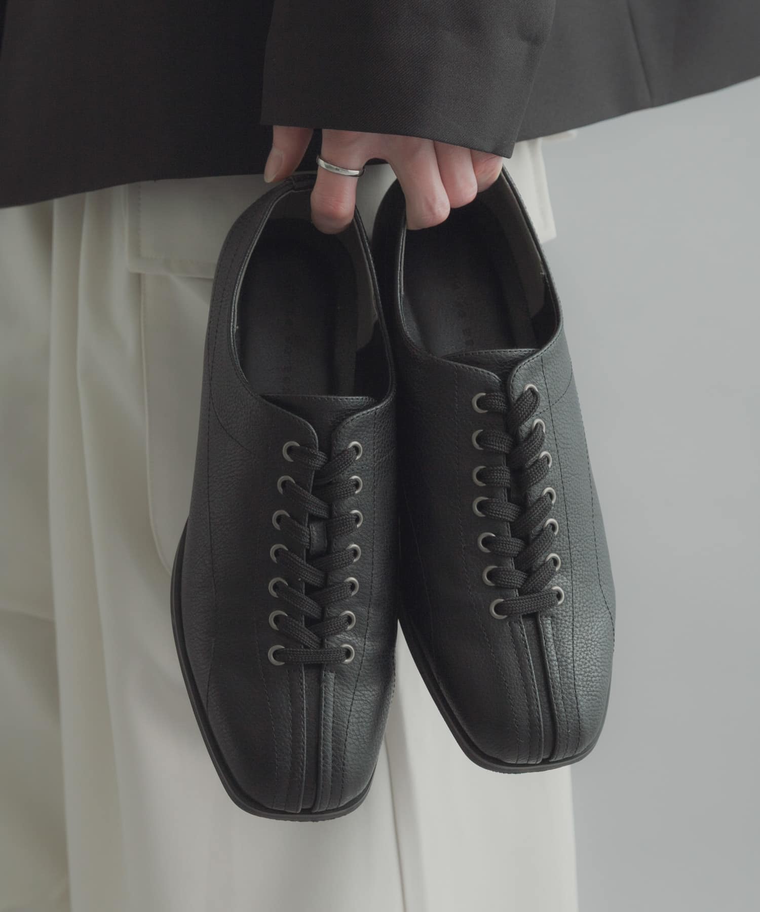 スクエアトゥレースアップシューズ(26.5 BLACK): シューズ｜URBAN