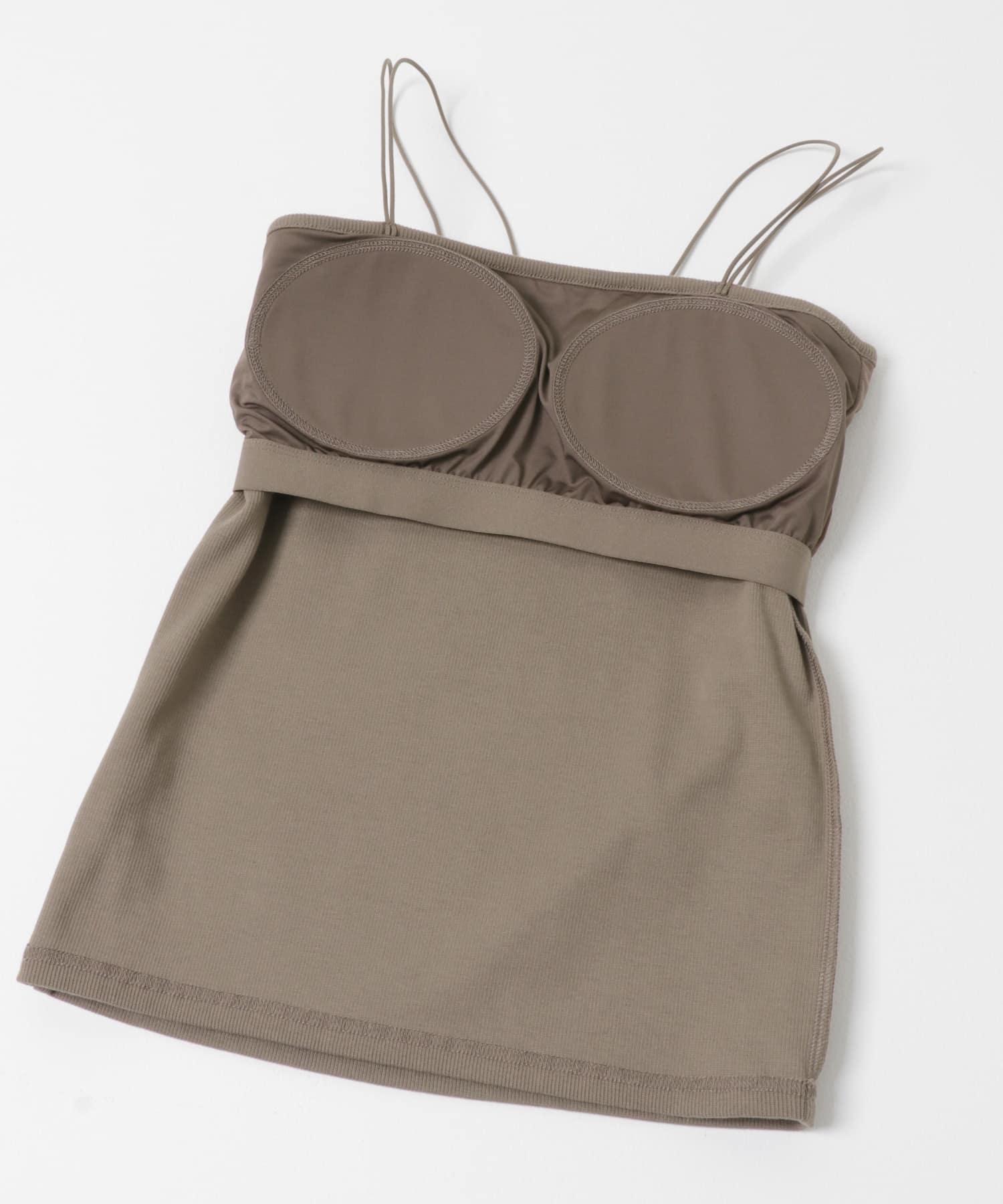 ダブルストラップカップツキキャミソール MOCHA One