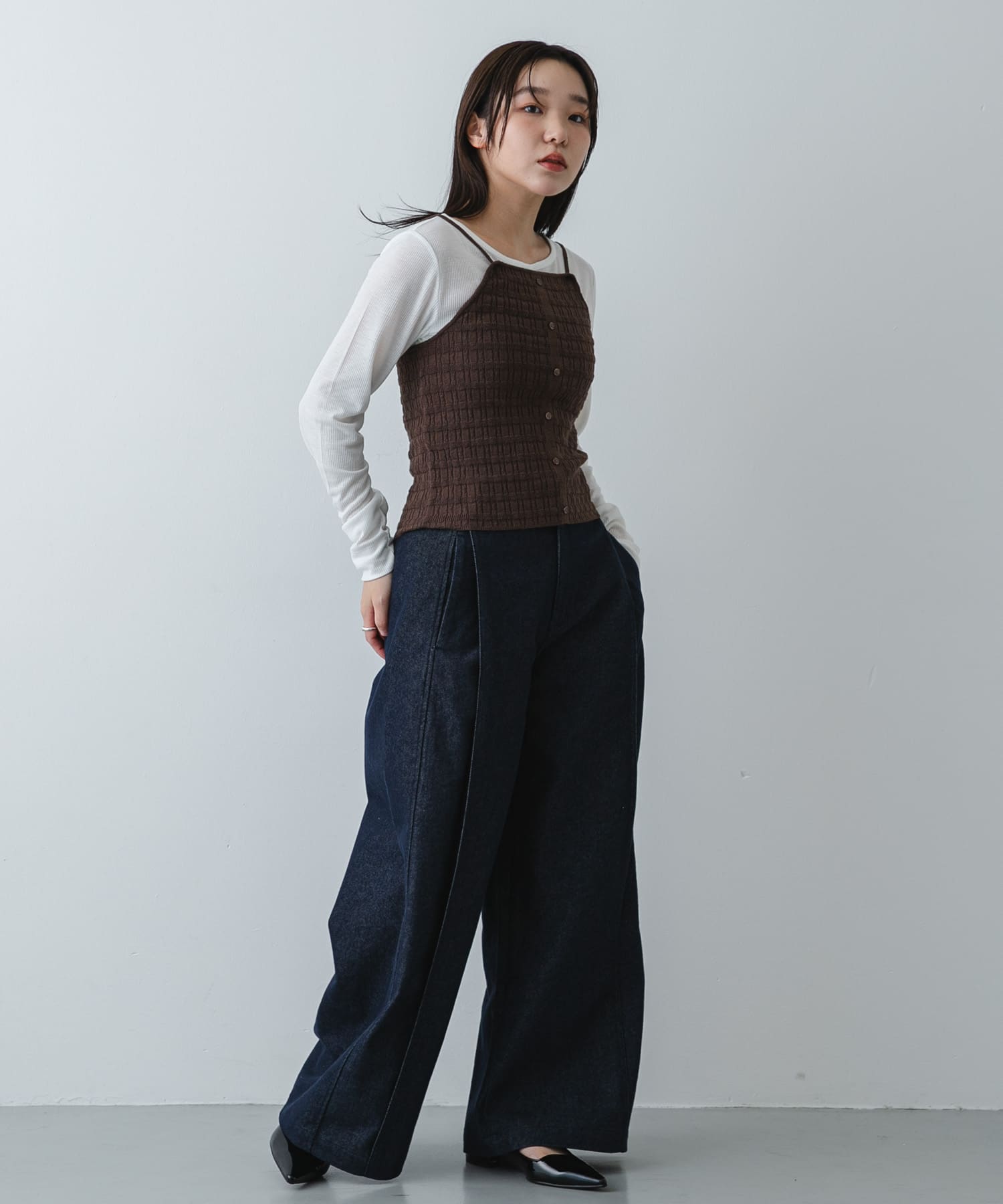 身長：158cm サイズ：one