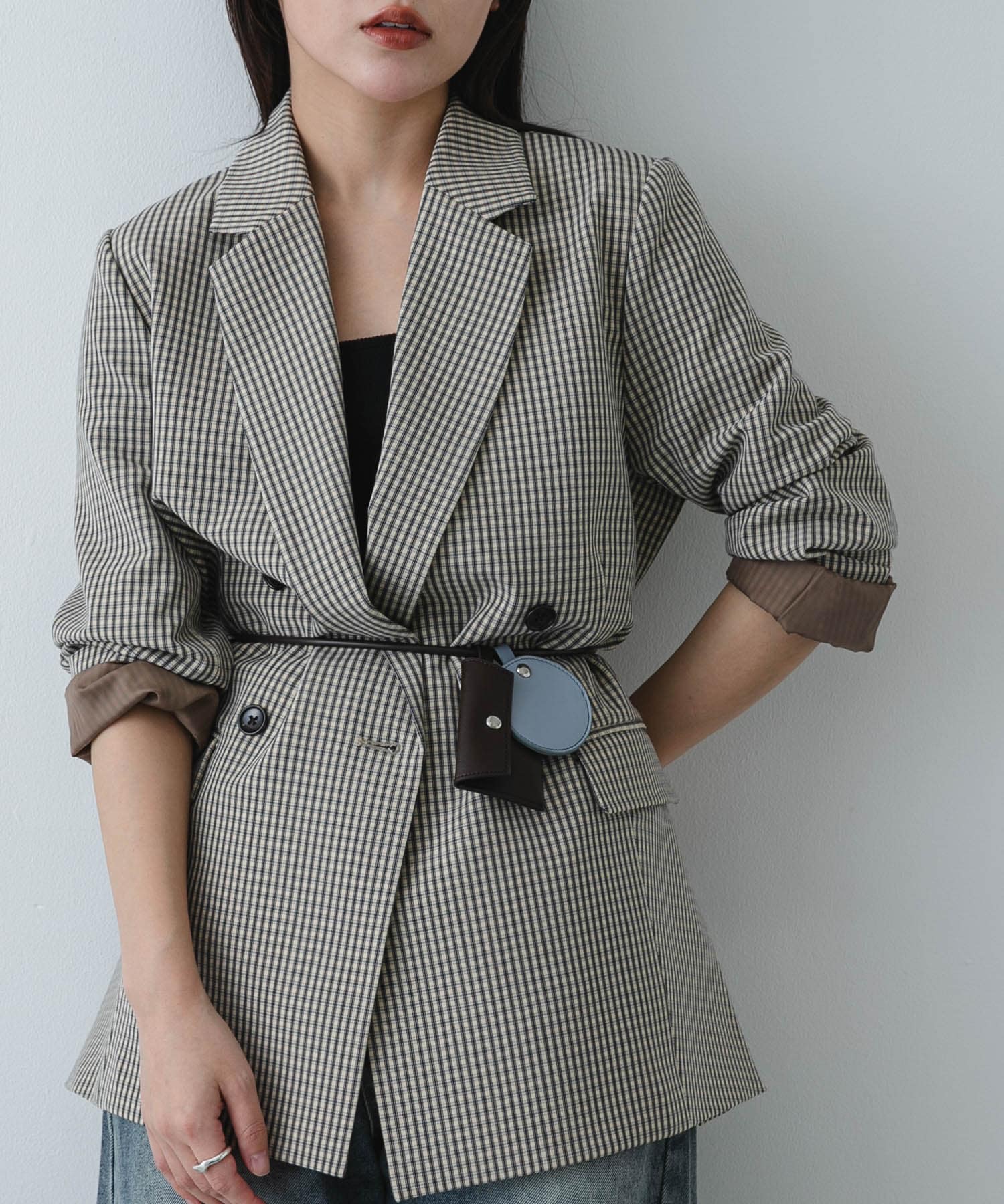 コンビカラーポーチツキベルト BRN×BLU One