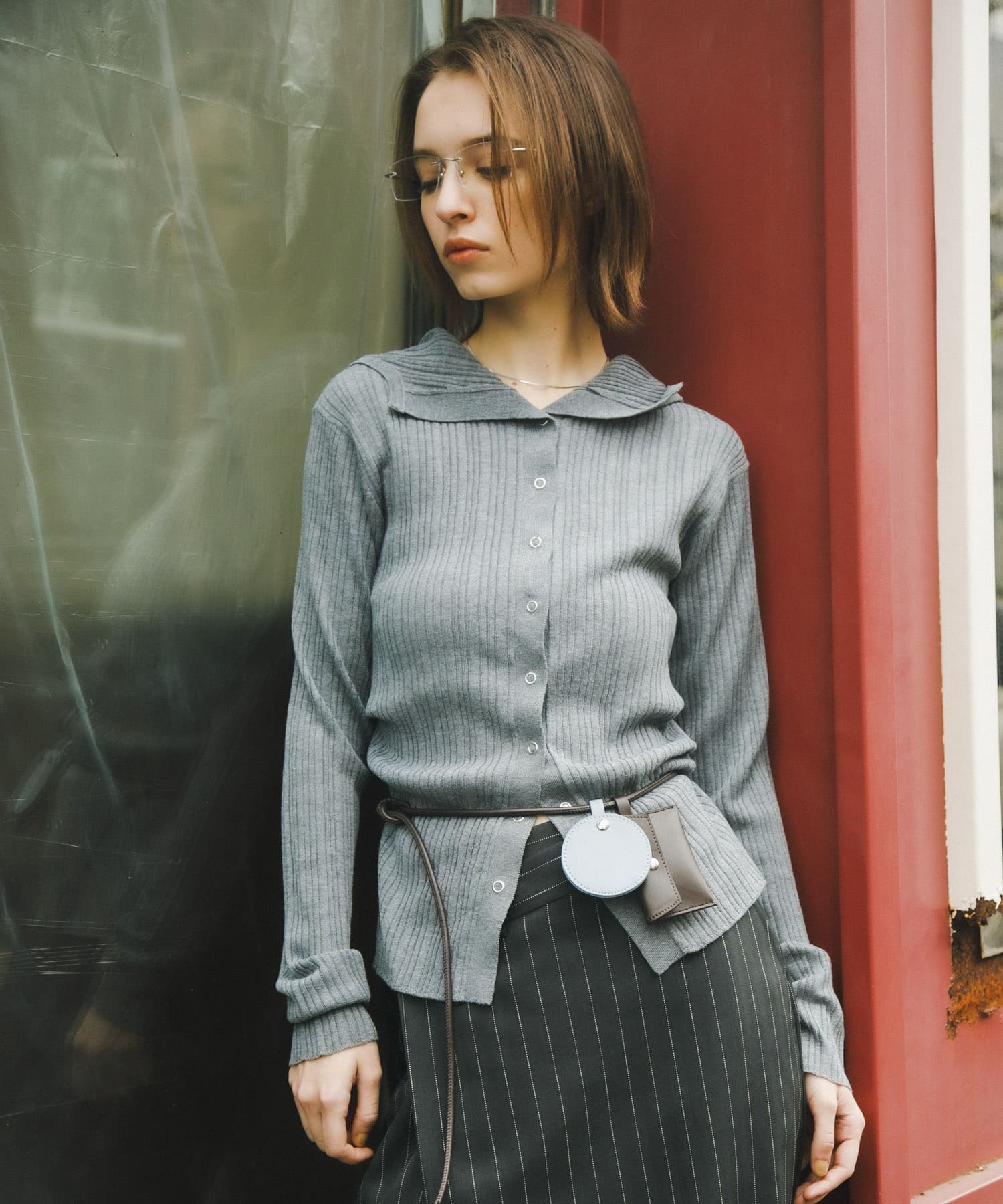 コンビカラーポーチツキベルト BRN×BLU One