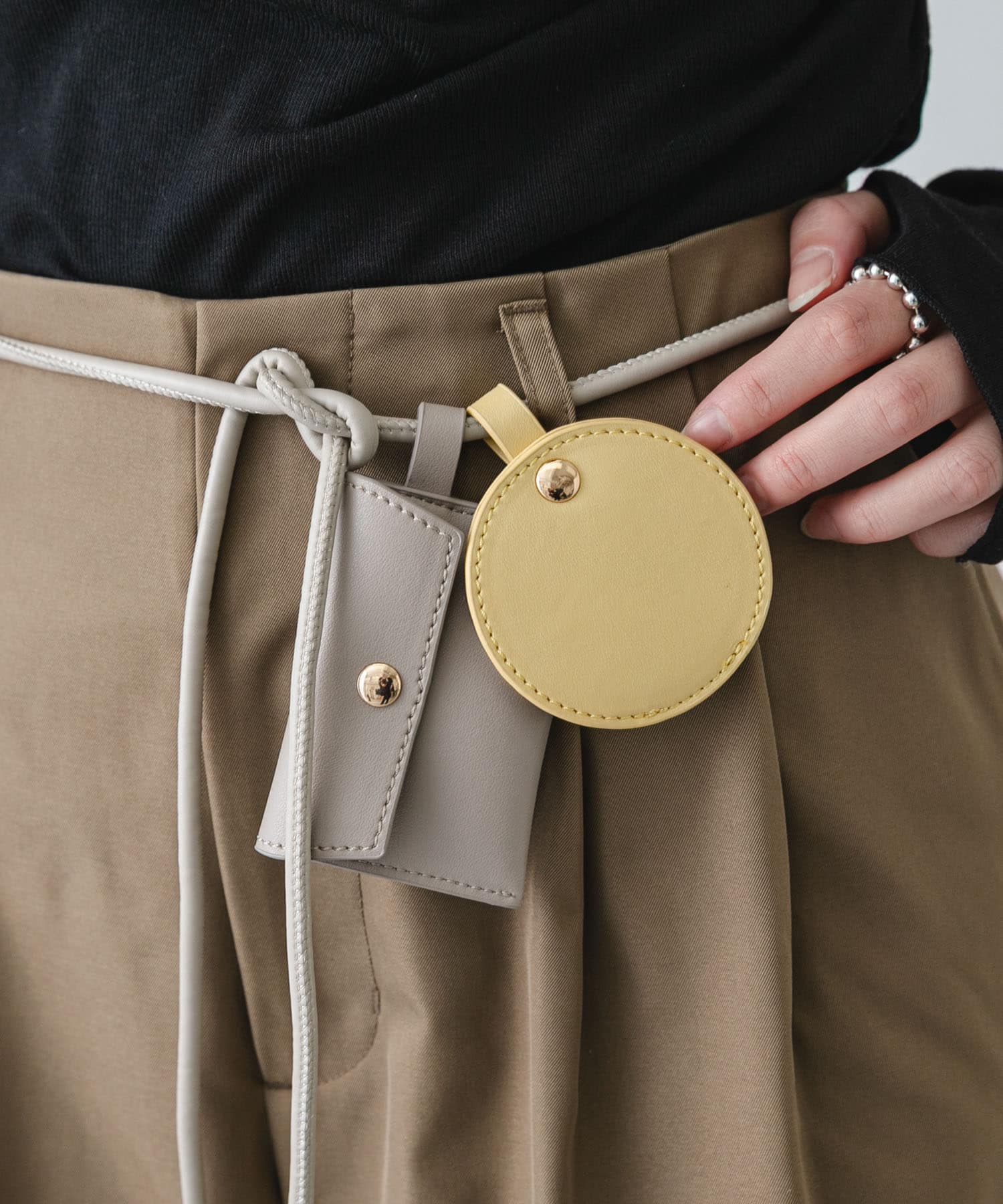 コンビカラーポーチツキベルト GRE×YEL One