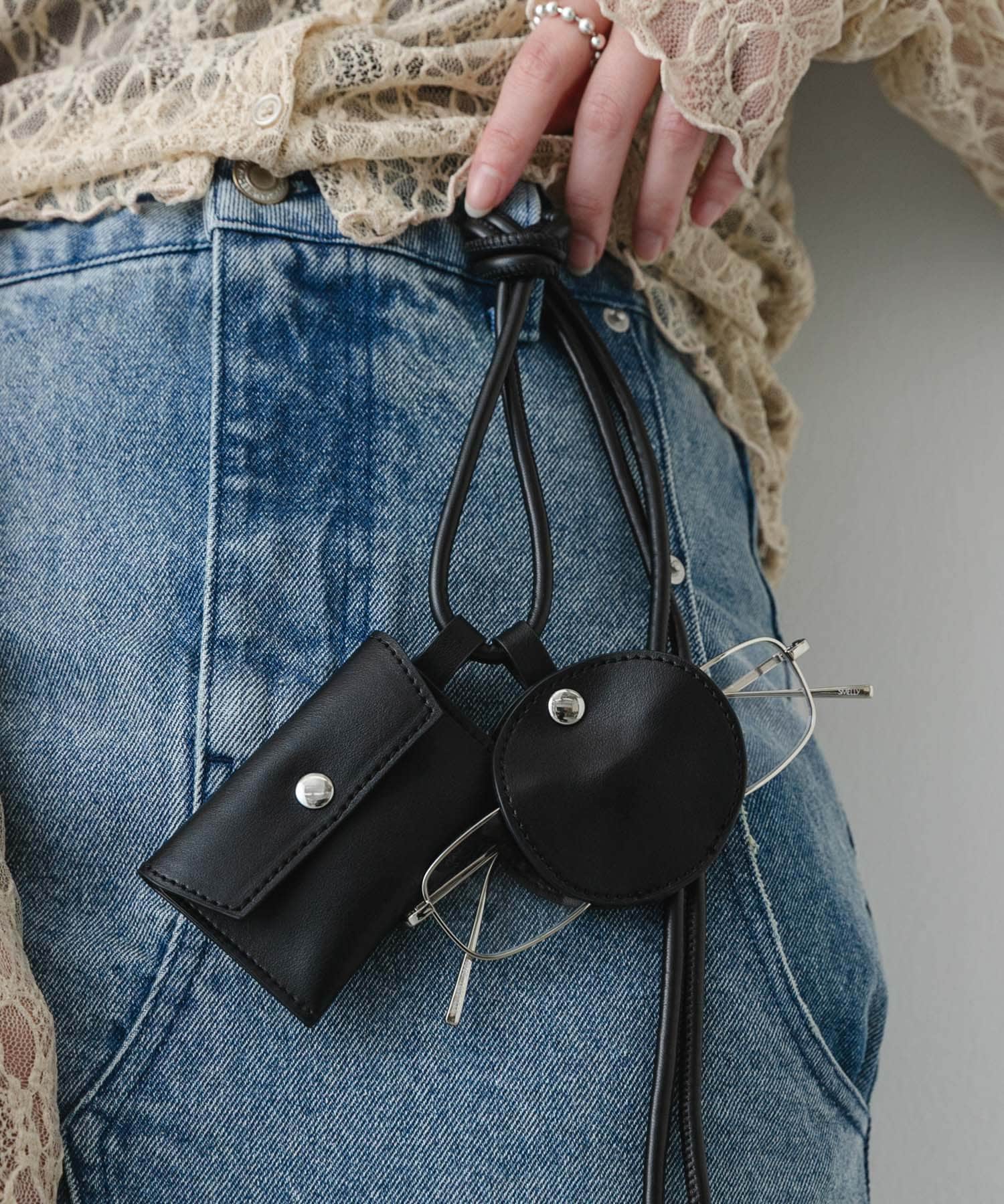 コンビカラーポーチツキベルト BLACK One