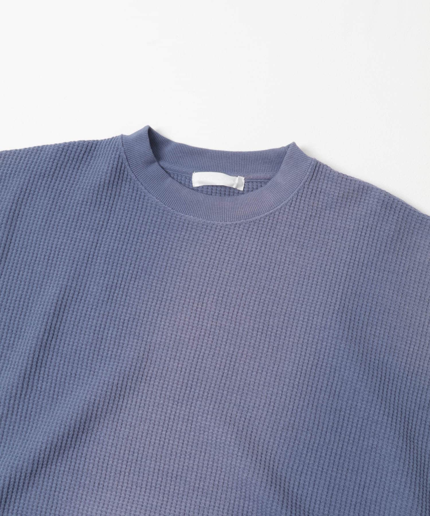 フェードワッフルバルーンスウェット BLUE M