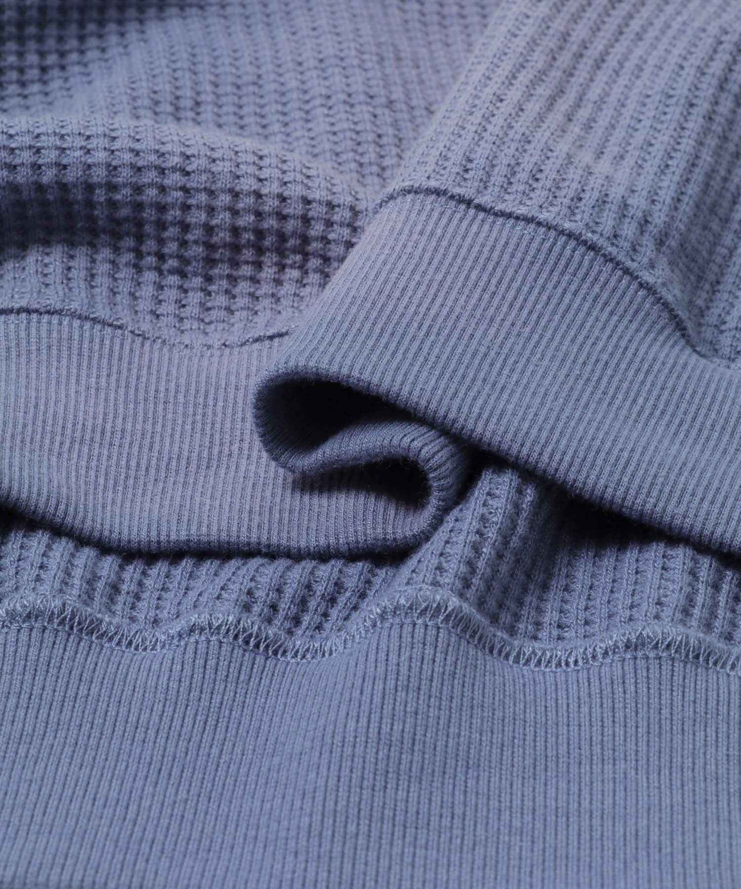 フェードワッフルバルーンスウェット BLUE M