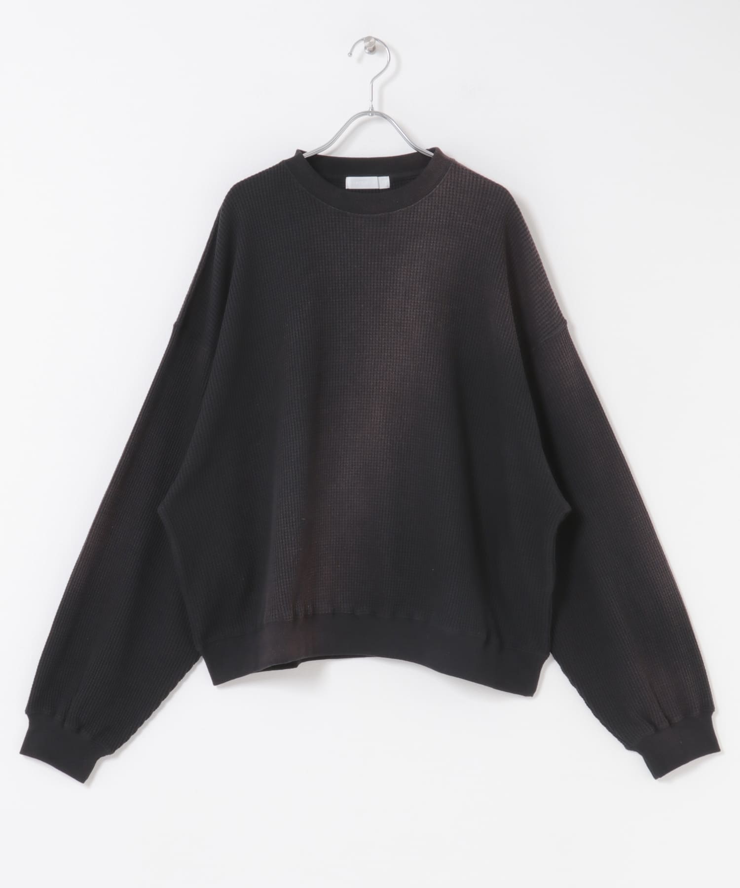 フェードワッフルバルーンスウェット BLACK M