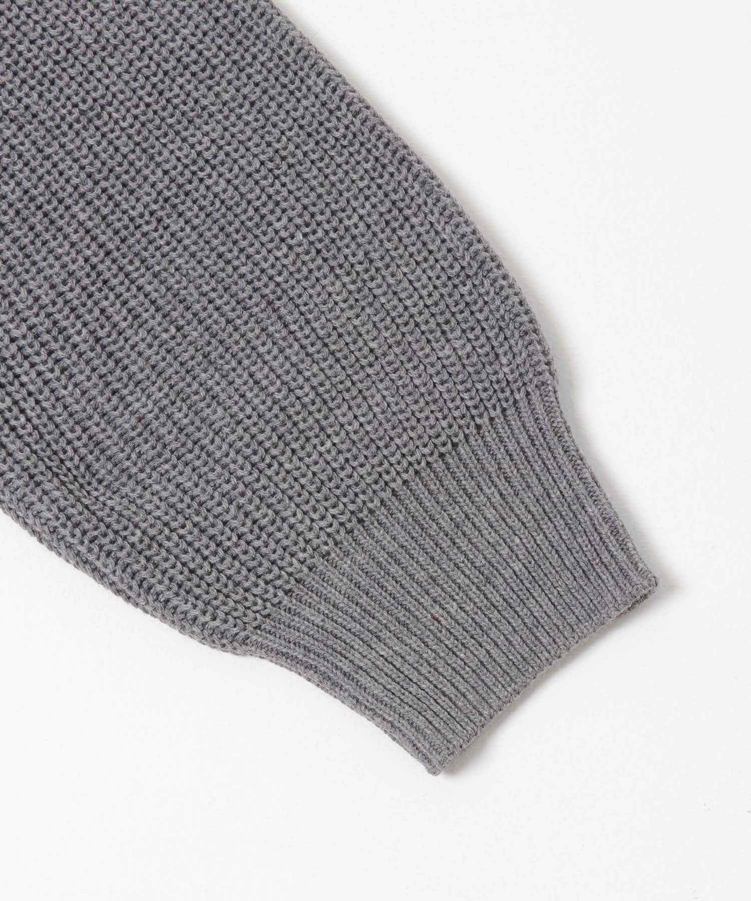 ダブルジップニットカーディガン GRAY M
