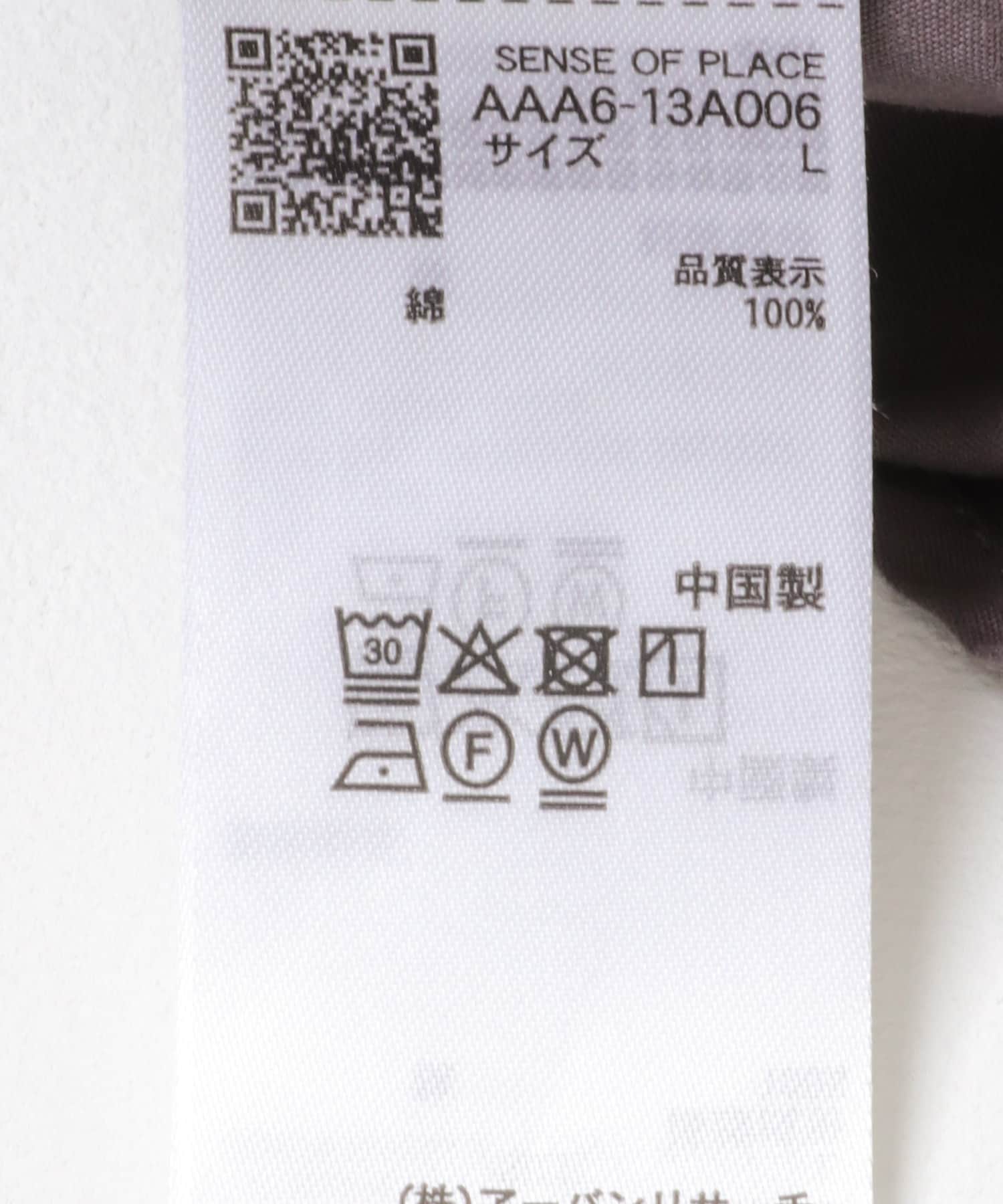 ピーチブロードバンドカラーロングスリーブシャツ CHARCOAL M
