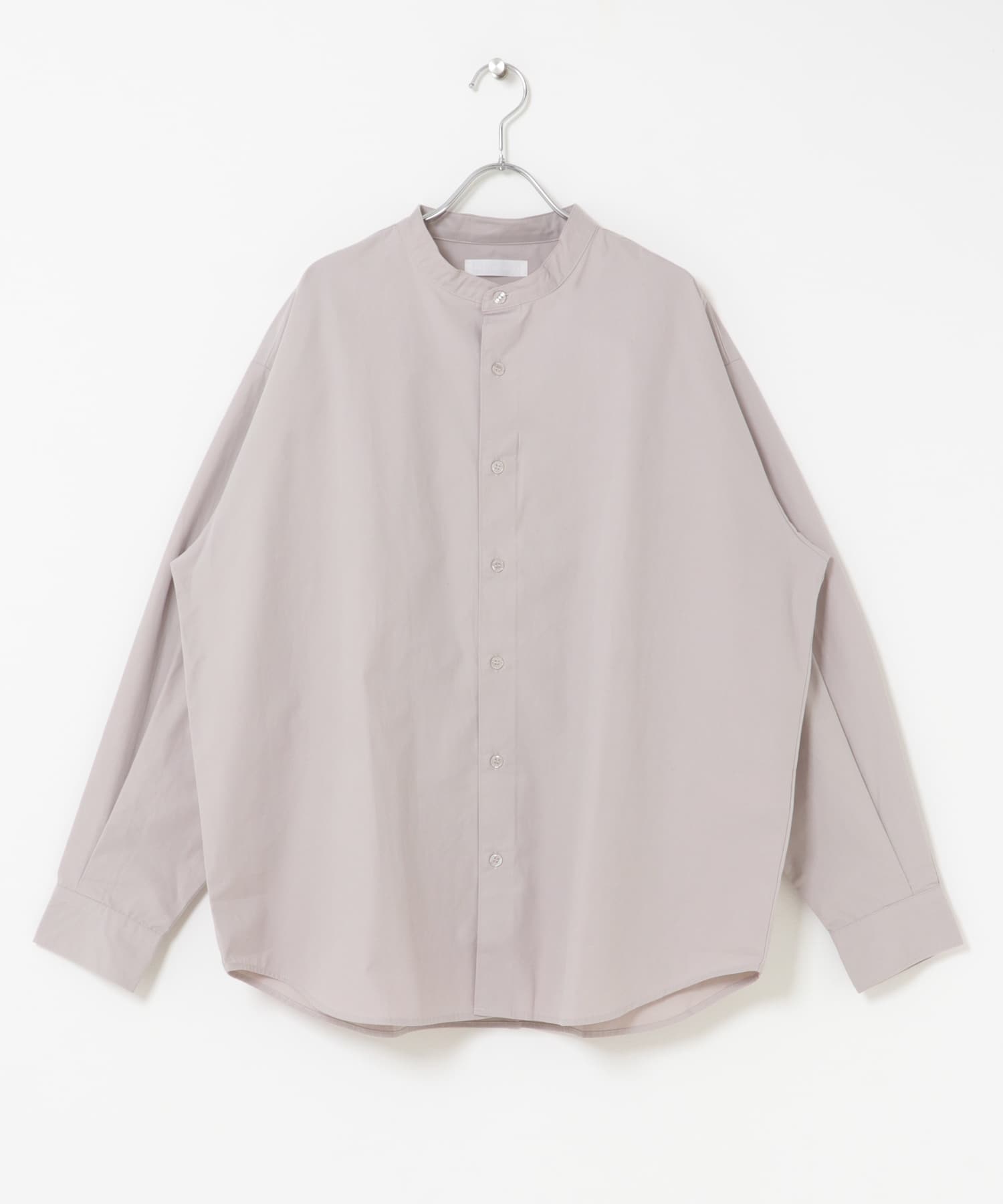 ピーチブロードバンドカラーロングスリーブシャツ L.GRAY M