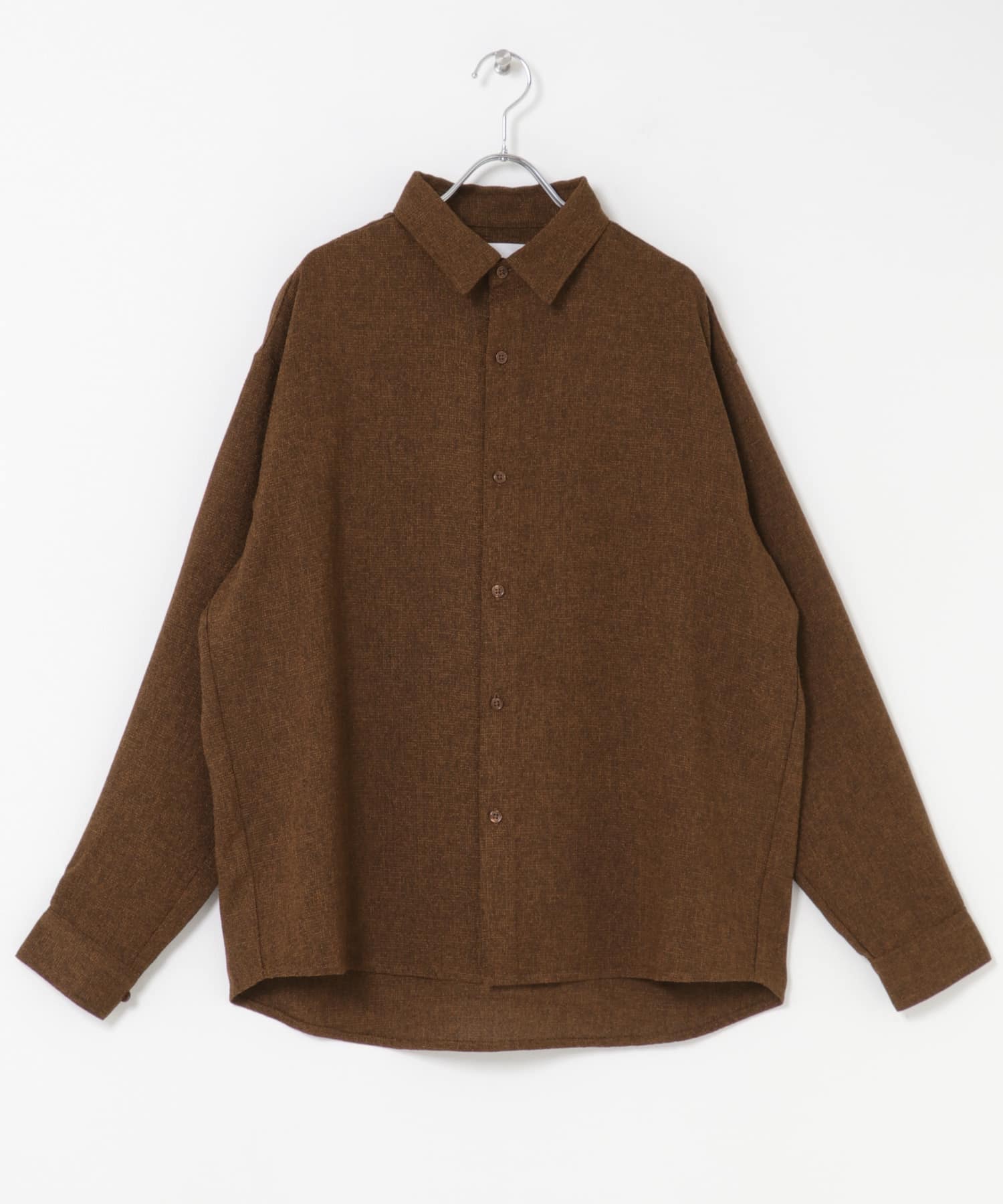ライトツイードレギュラーカラーシャツ(M BLACK): トップス｜URBAN