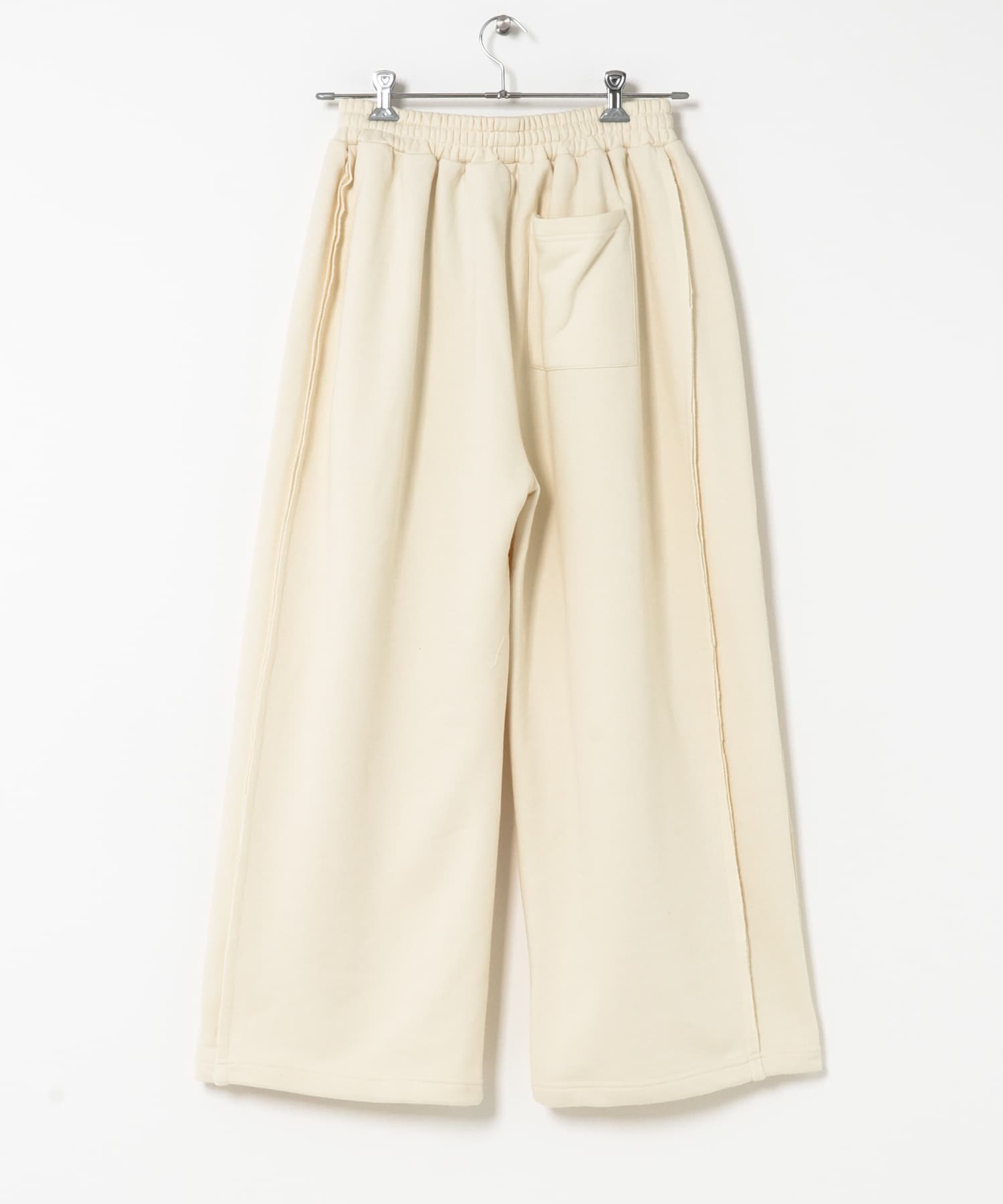 スウェットタックワイドパンツ IVORY M