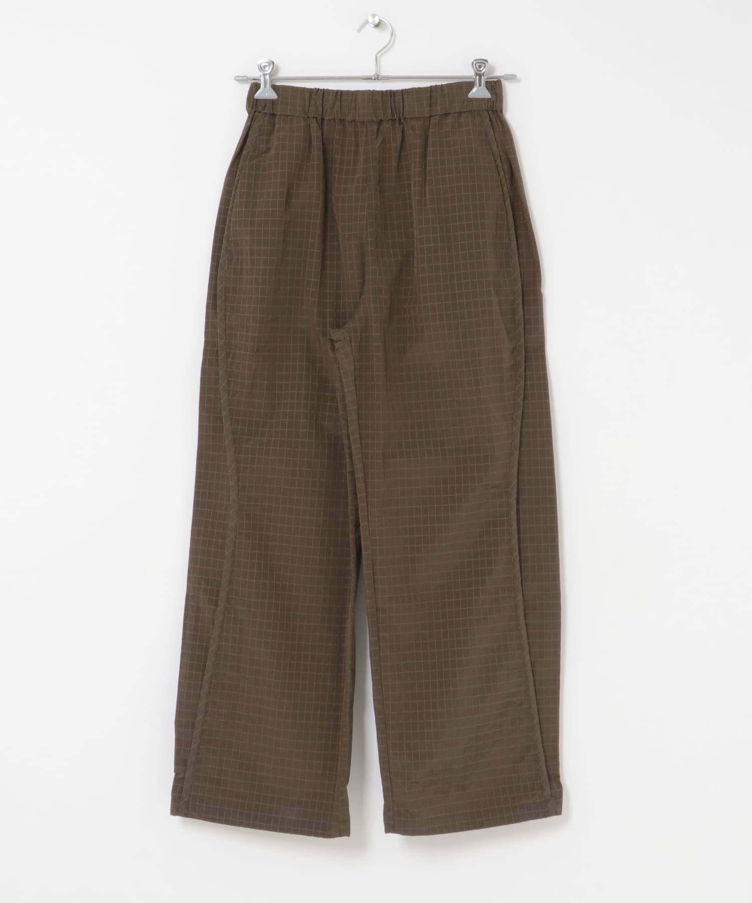 リップストップナイロンワイドスラックス BROWN M