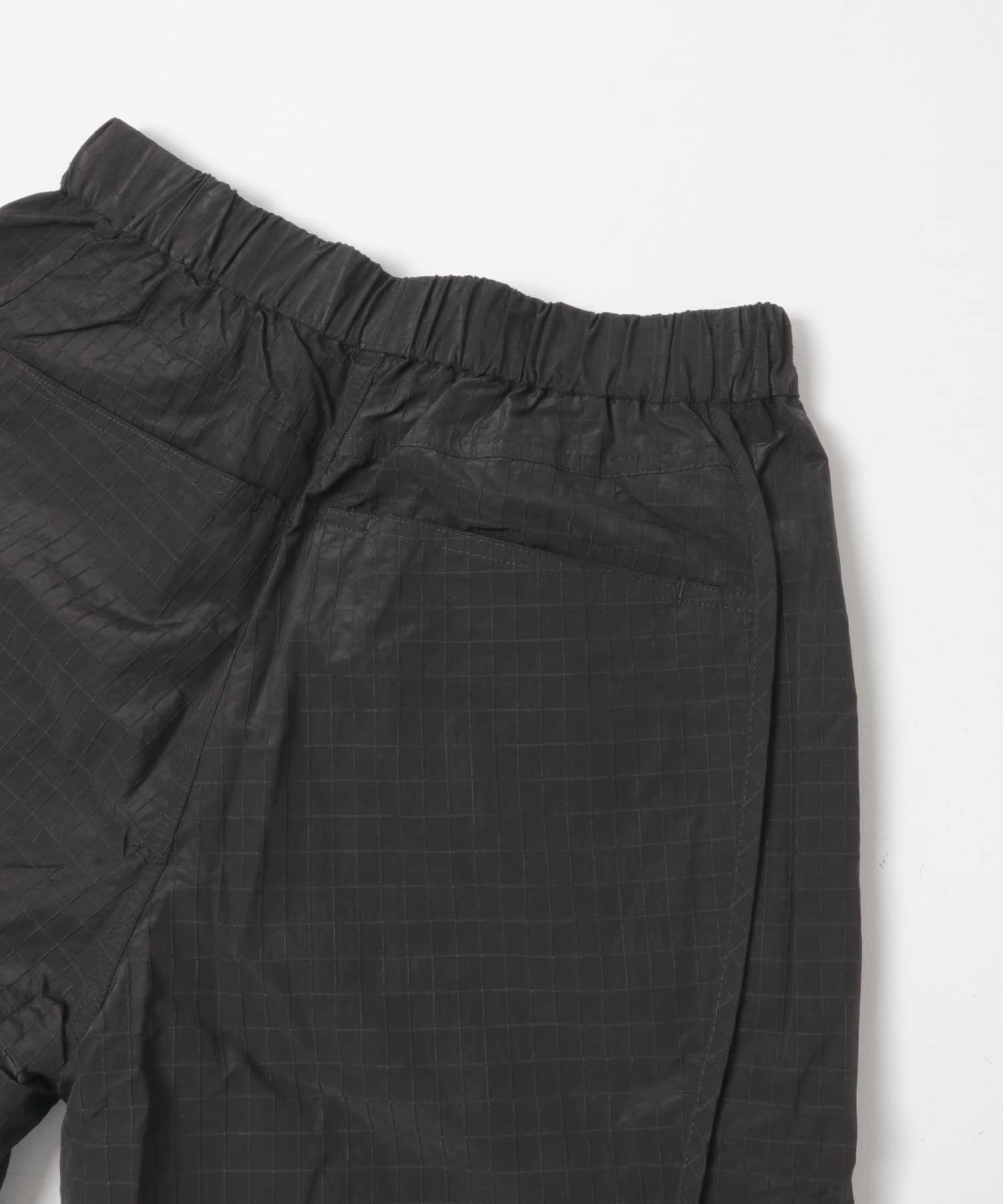 リップストップナイロンワイドスラックス BLACK M