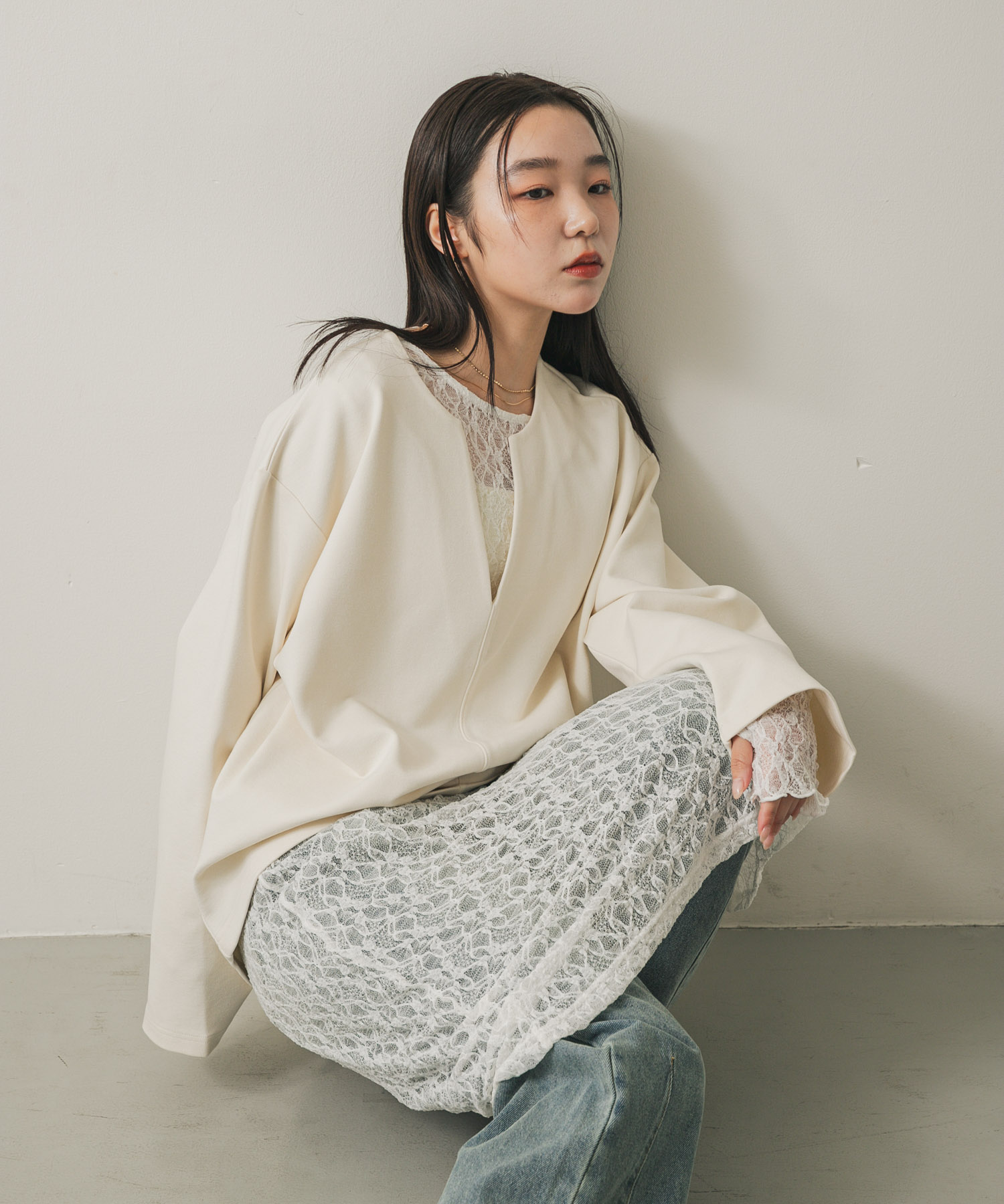 身長：158cm サイズ：one