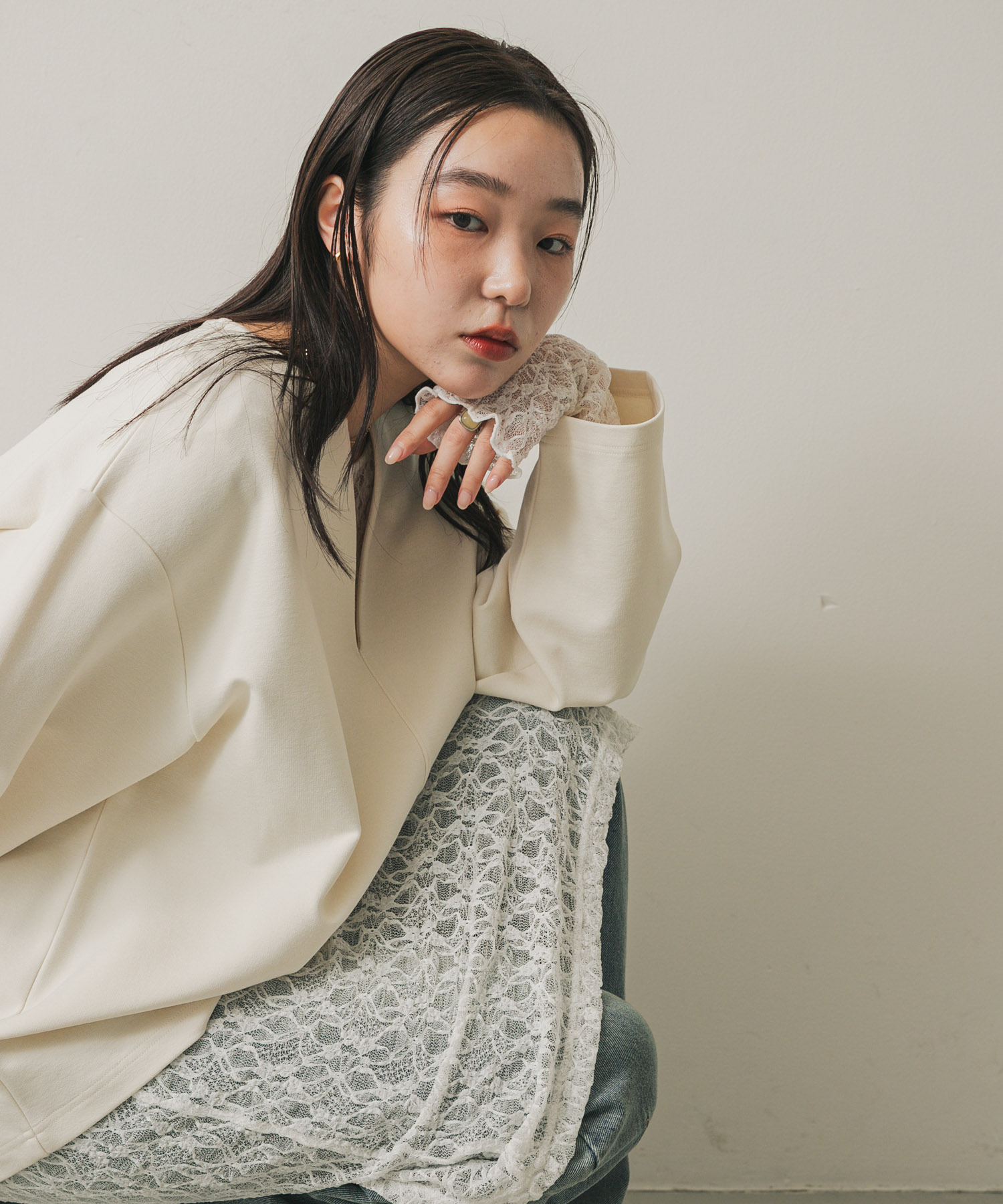 身長：158cm サイズ：one