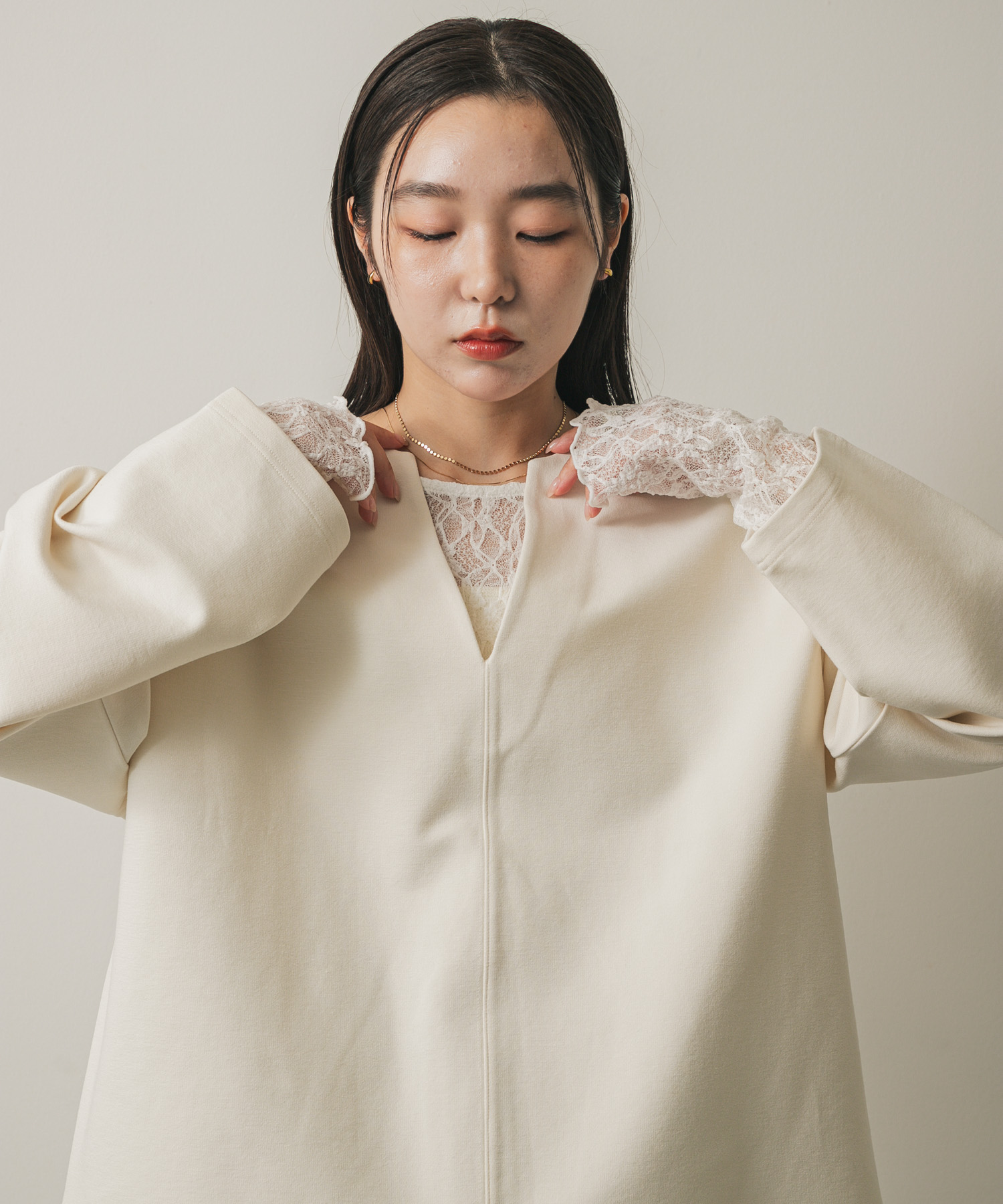 身長：158cm サイズ：one