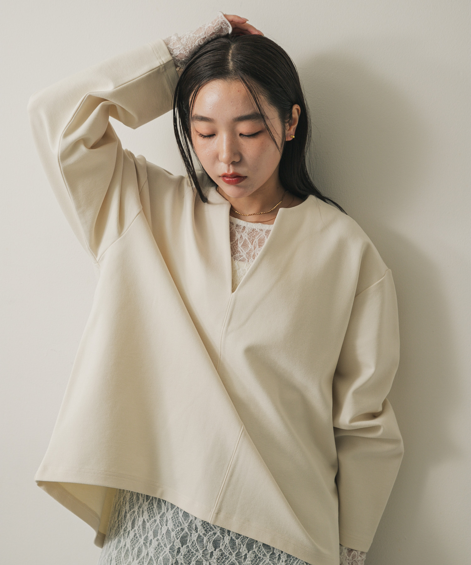 身長：158cm サイズ：one