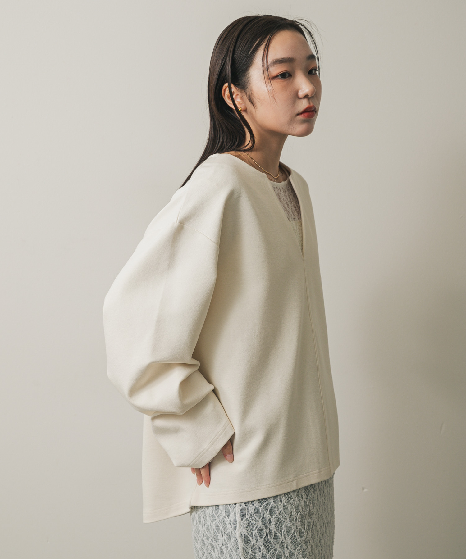 身長：158cm サイズ：one