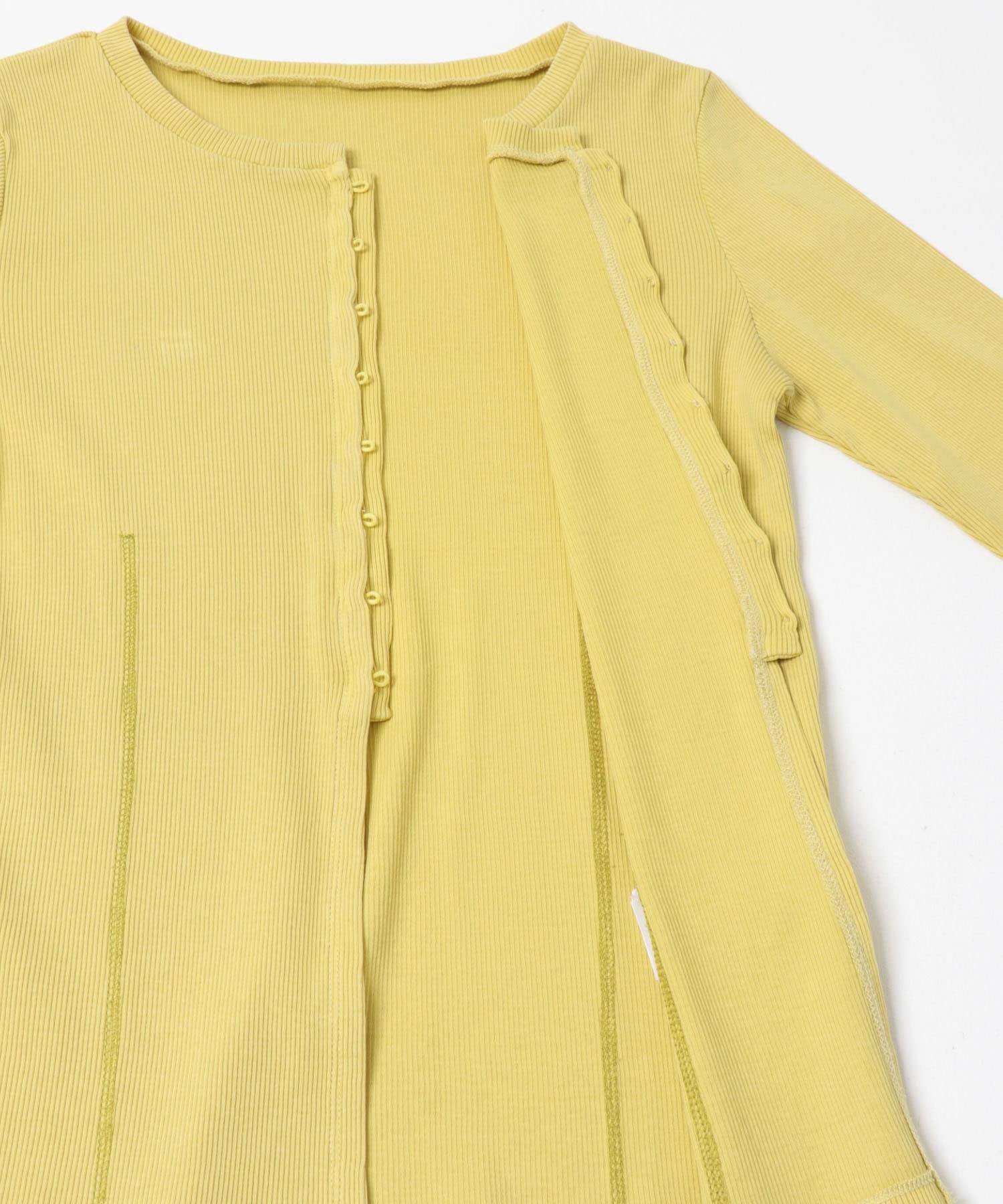 フロントボタンリブトップ YELLOW one