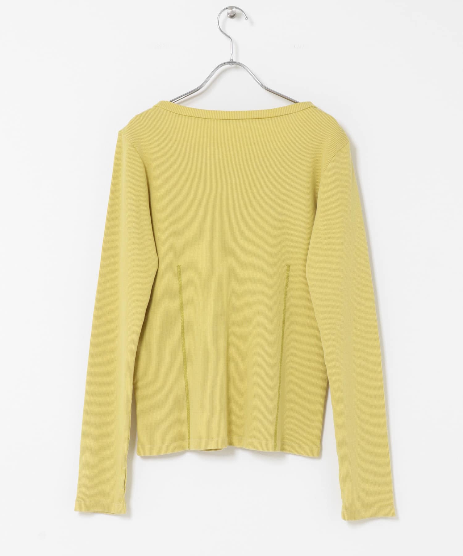 フロントボタンリブトップ YELLOW one