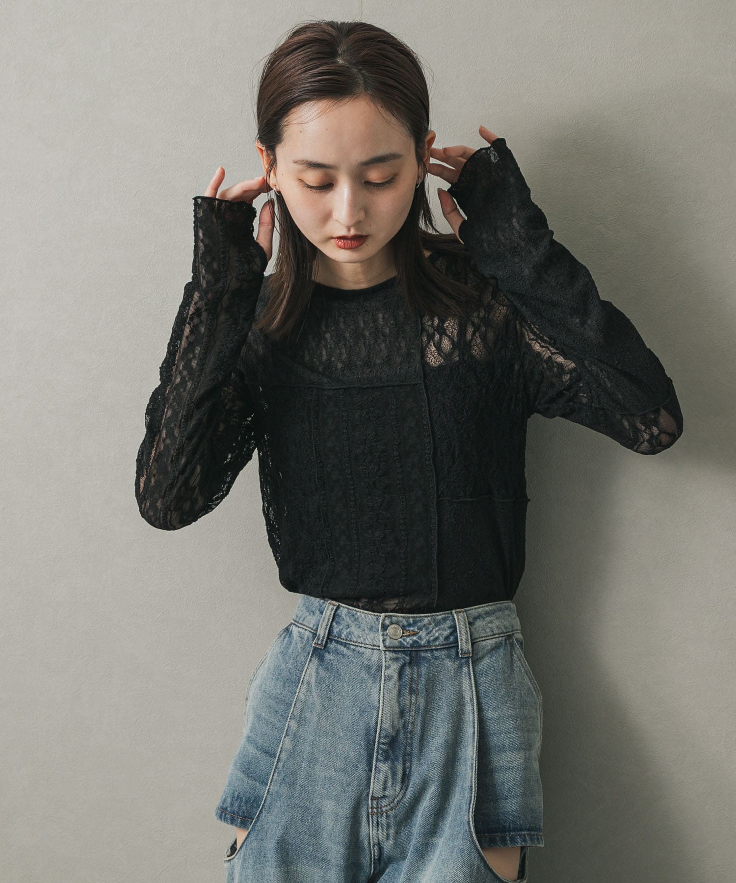身長：169cm サイズ：one