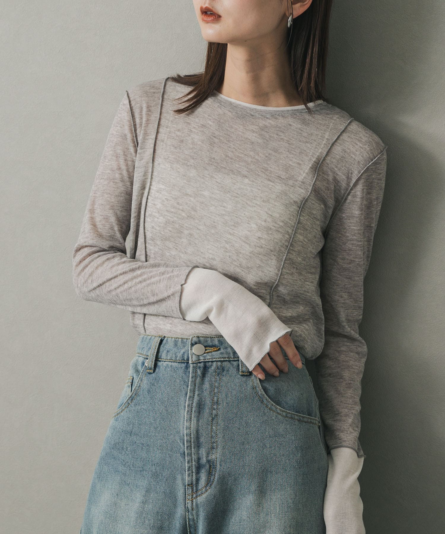 レイヤードメローTシャツ