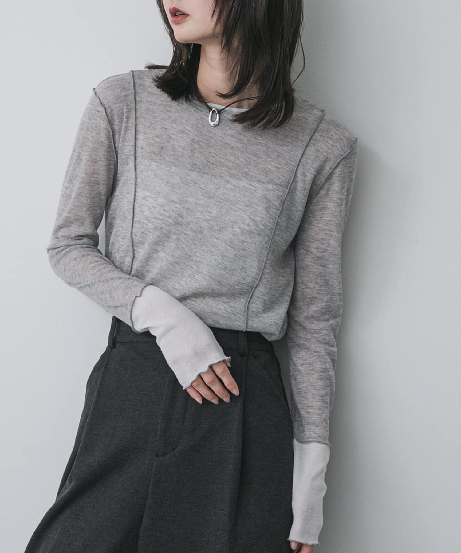 レイヤードメローTシャツ