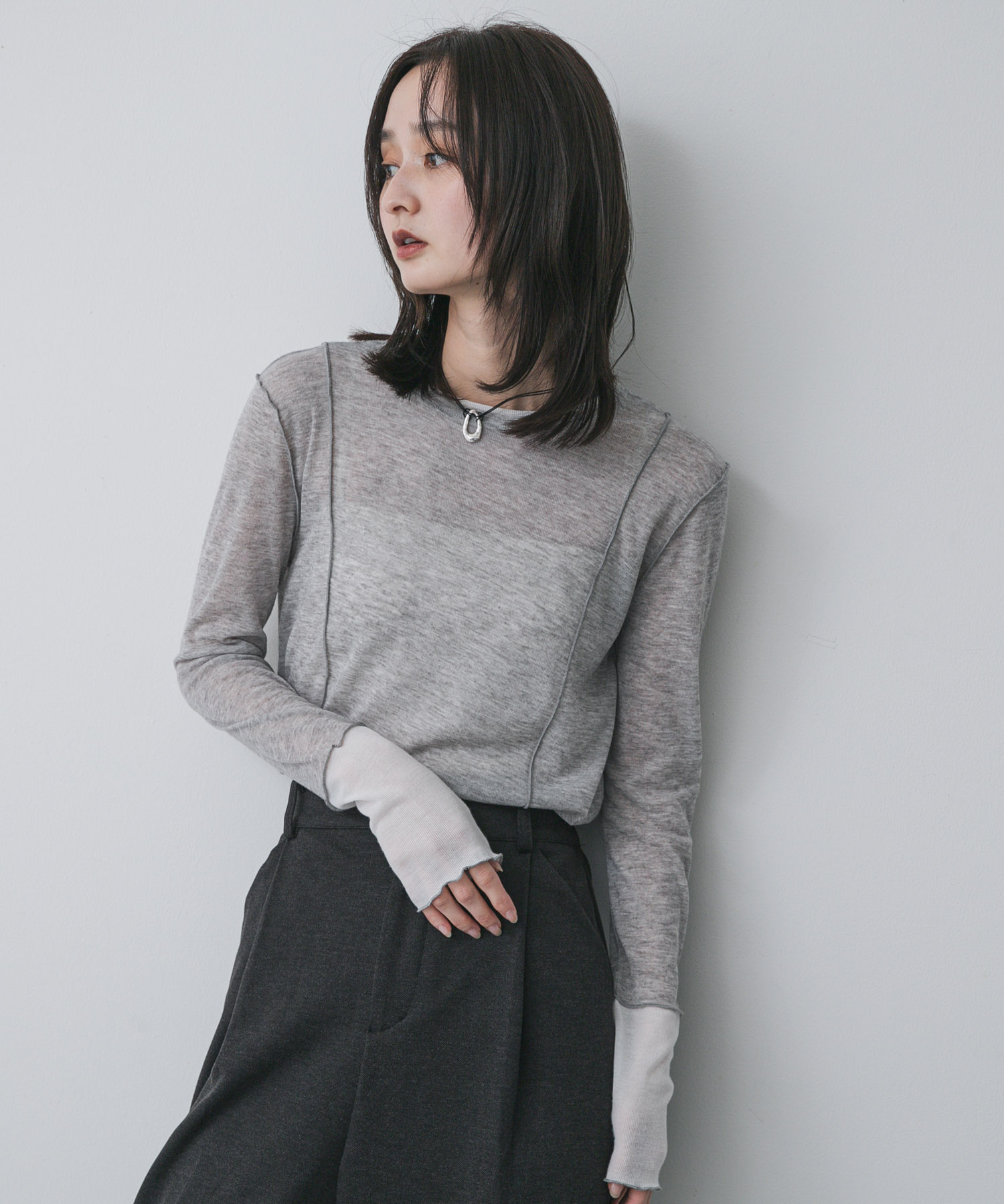 レイヤードメローTシャツ