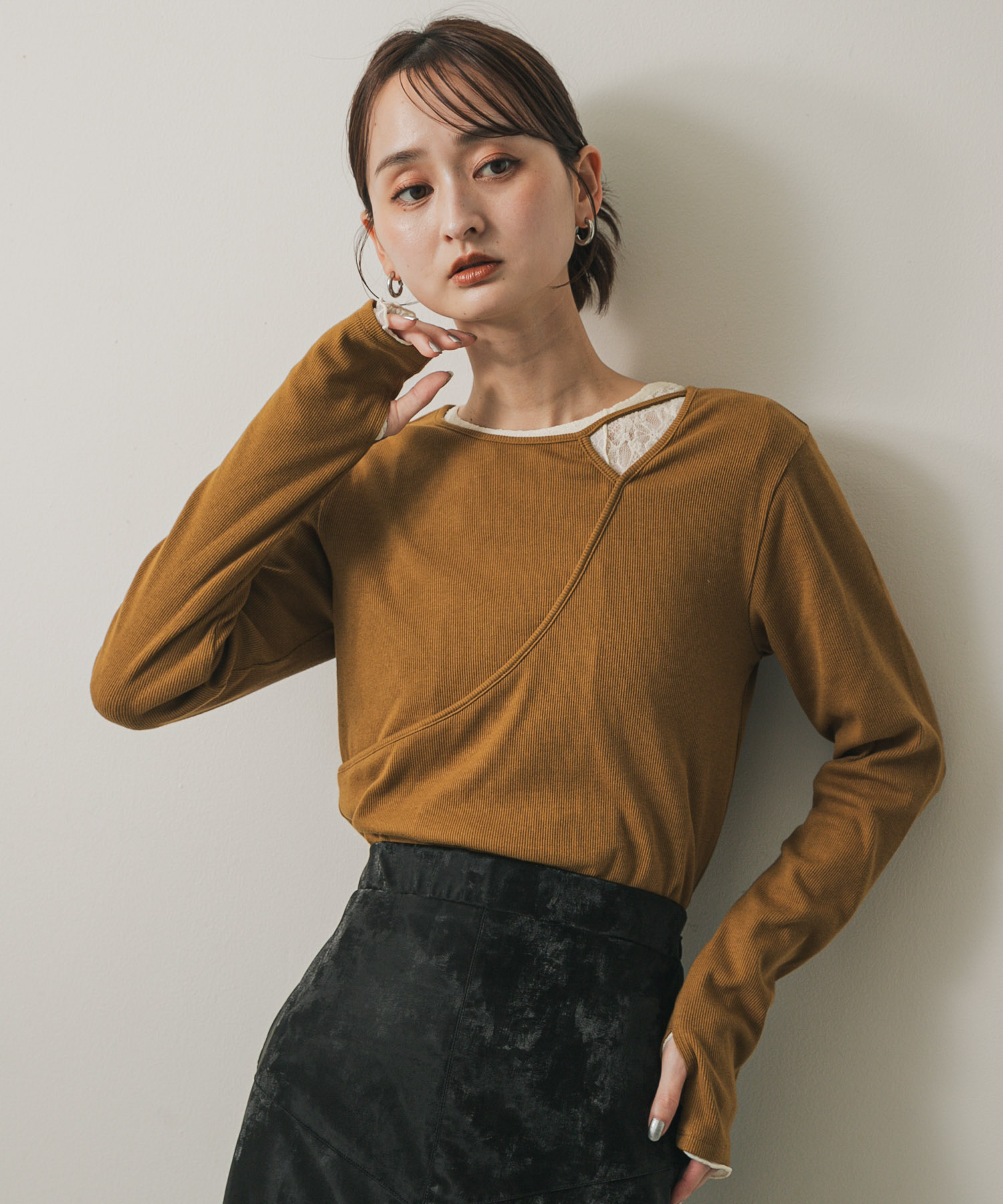 身長：169cm サイズ：one