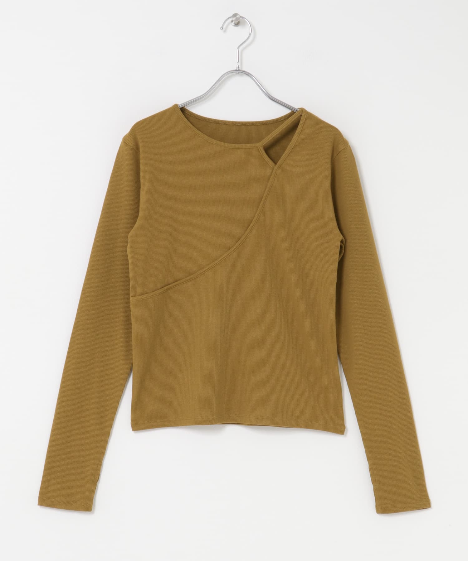 アシンメトリーリブコンパクトトップ CAMEL one
