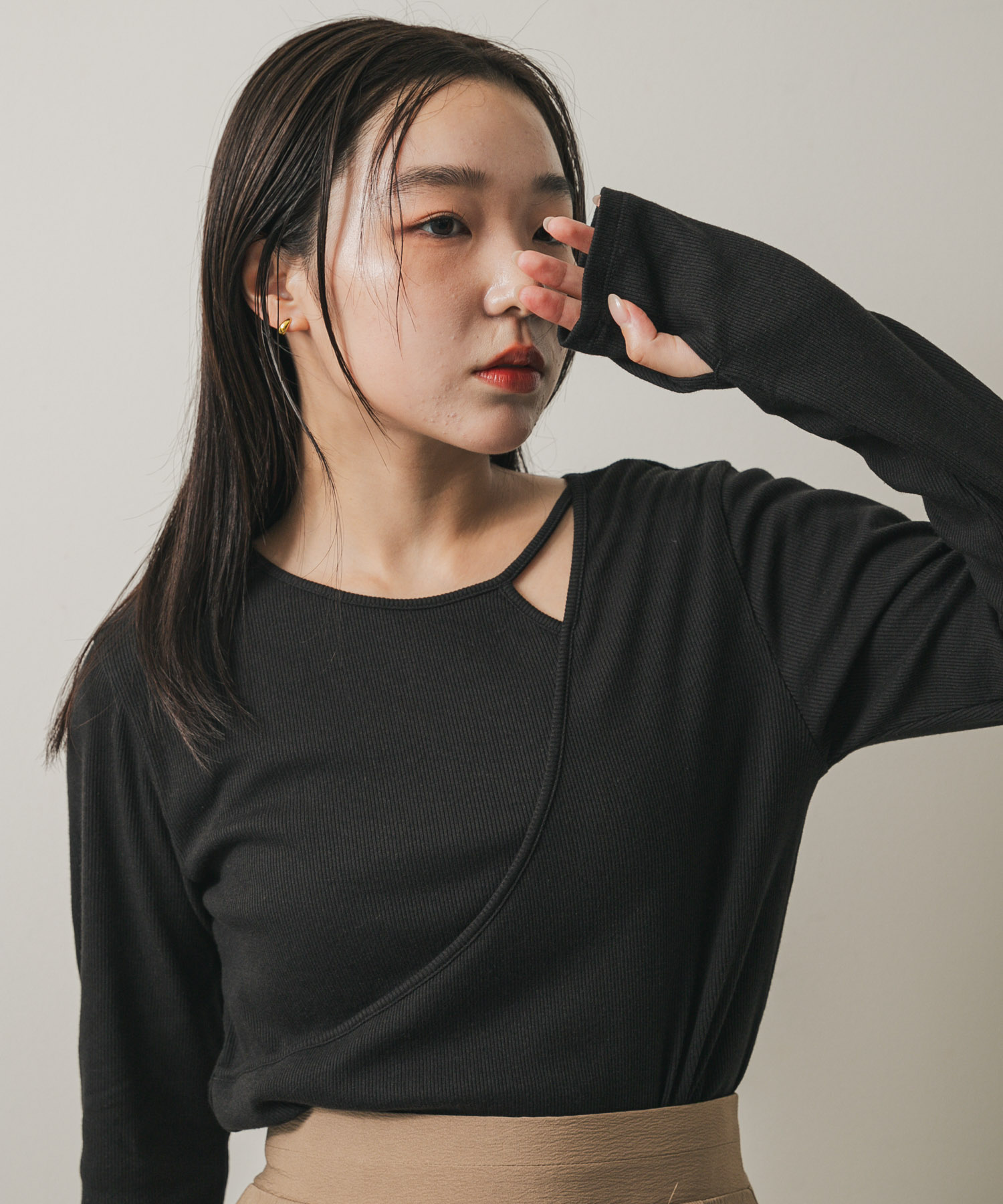 身長：158cm サイズ：one