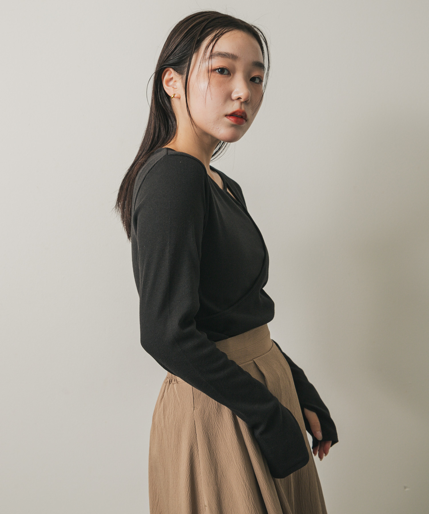 身長：158cm サイズ：one